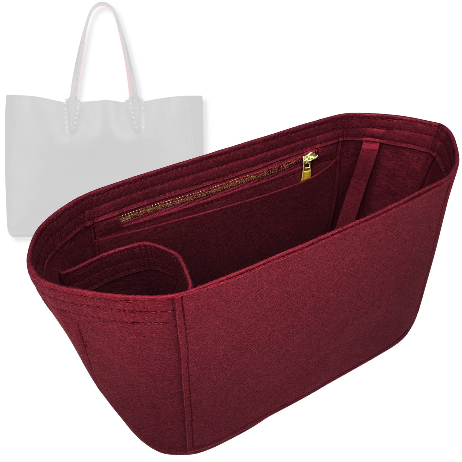 Bag Insert for (Christian Louboutin, Cabata Tote Large) Organizer Tote Purse Organiser Liner Shaper [Premium Felt Material]