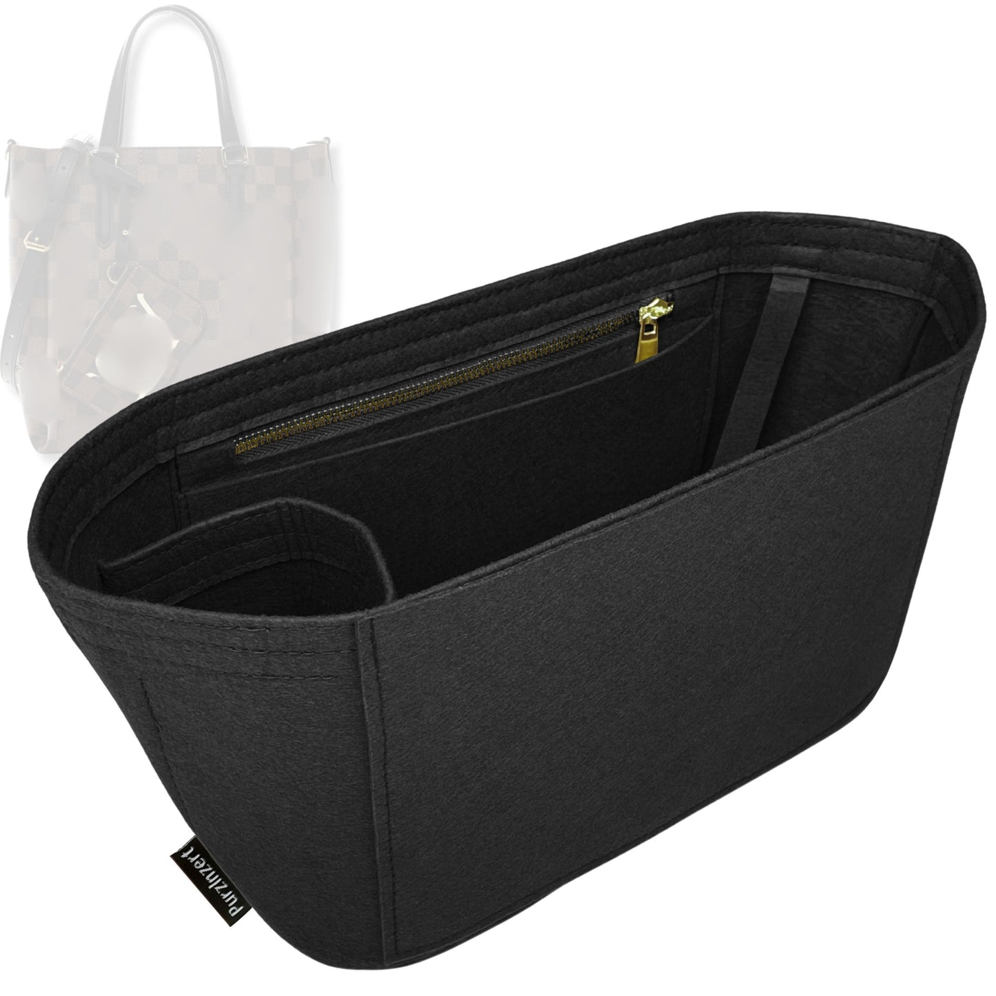 Bag Insert for (LV, Belmont PM (Small)) Organizer Tote Purse Organiser Liner Shaper [Premium Felt Material]