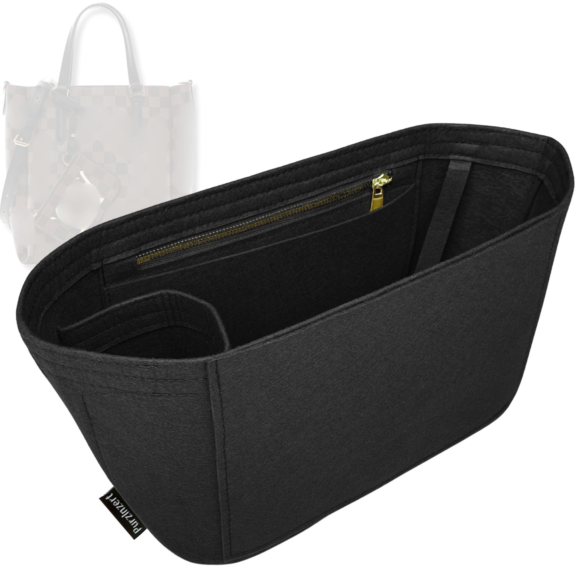 Bag Insert for (LV, Belmont PM (Small)) Organizer Tote Purse Organiser Liner Shaper [Premium Felt Material]