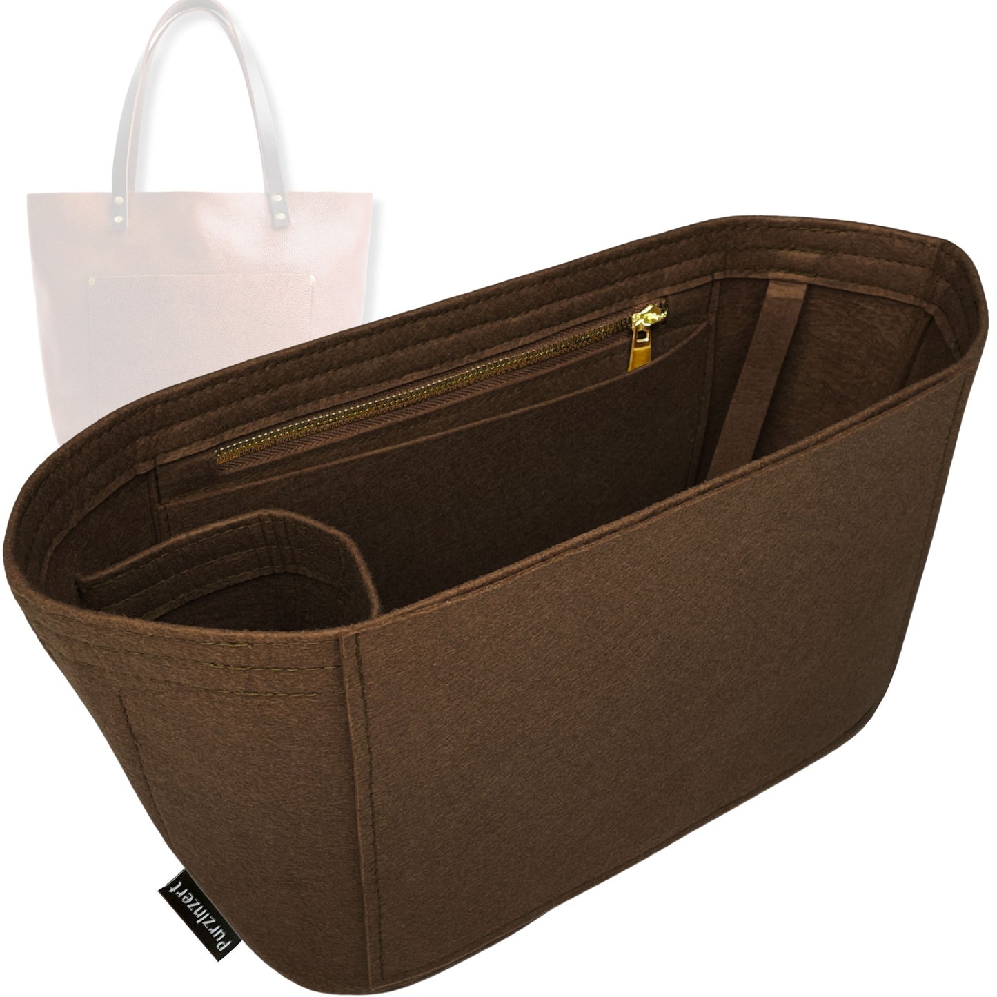 Bag Insert for (Portland Leather Goods, Classic Tote Large) Organizer Tote Purse Organiser Liner Shaper [Premium Felt Material]