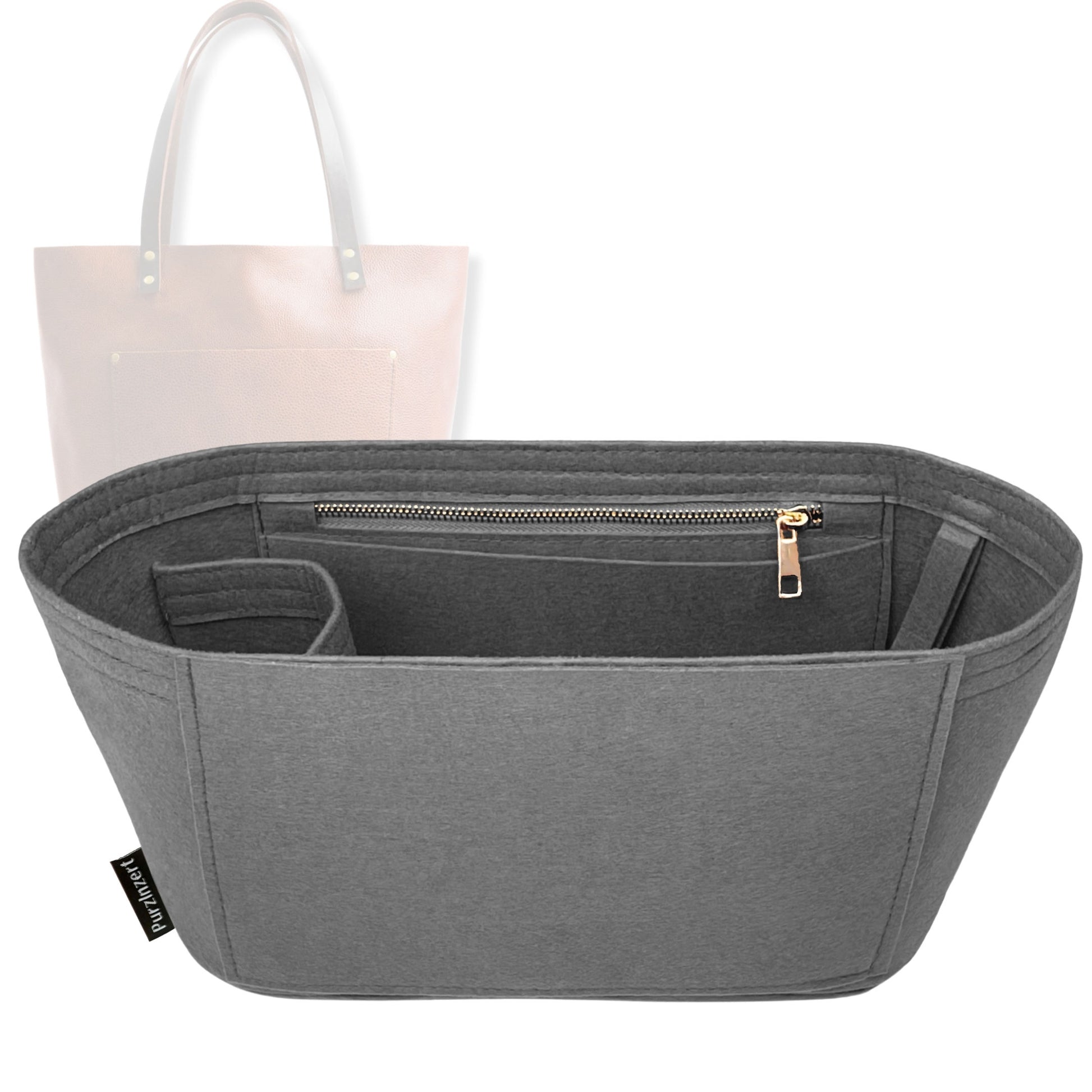 Bag Insert for (Portland Leather Goods, Classic Tote Oversized) Organizer Tote Purse Organiser Liner Shaper [Premium Felt Material]