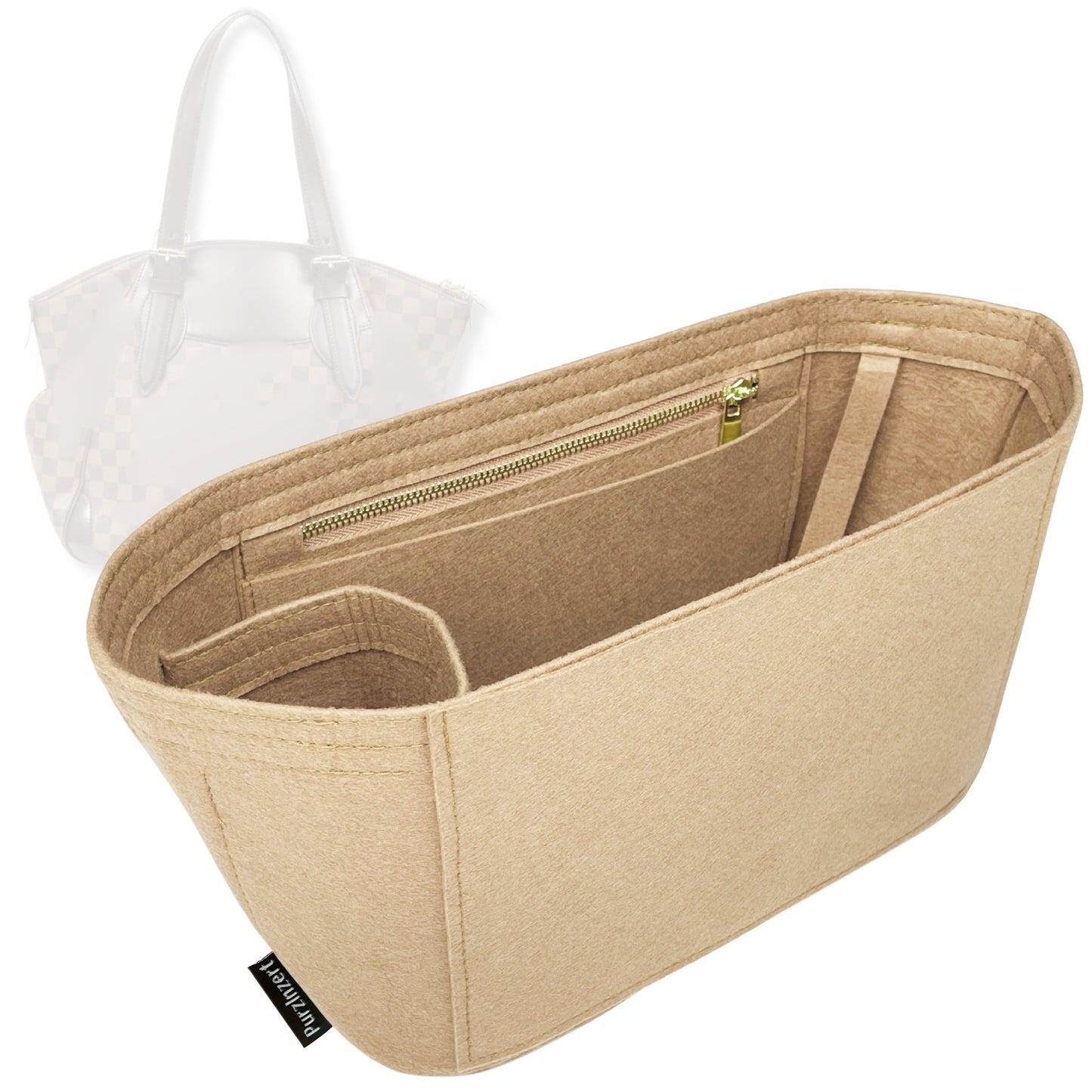 Bag Insert for (LV, Verona GM (Large)) Organizer Tote Purse Organiser Liner Shaper [Premium Felt Material]