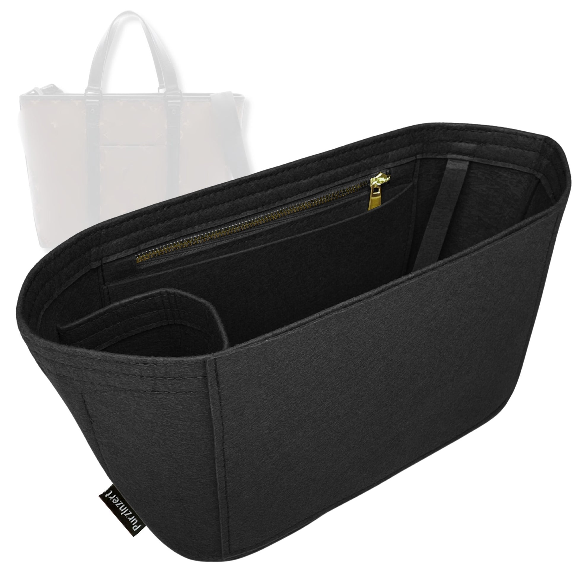 Bag Insert for (LV, Week-End Tote PM (Small)) Organizer Tote Purse Organiser Liner Shaper [Premium Felt Material]