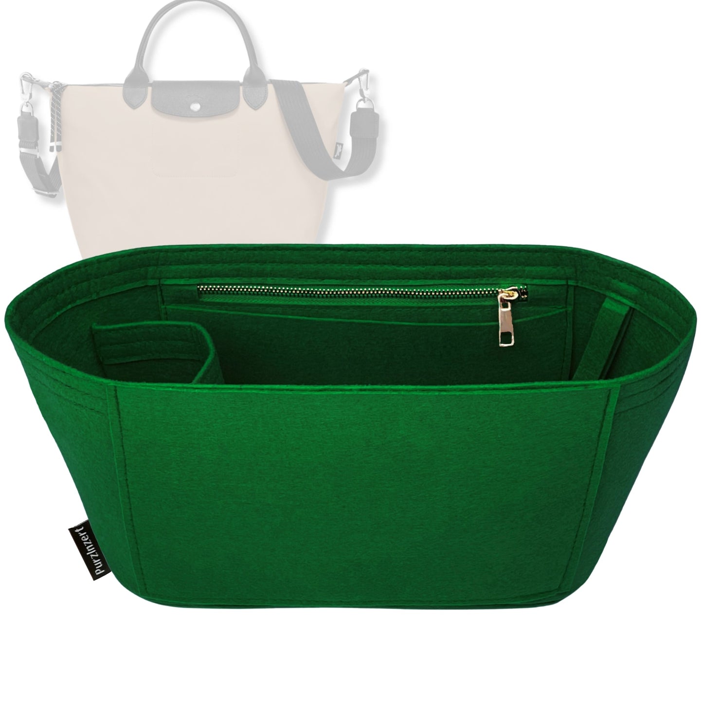 Bag Insert for (Longchamp, Le Pliage Energy L Handbag) Organizer Tote Purse Organiser Liner Shaper [Premium Felt Material]