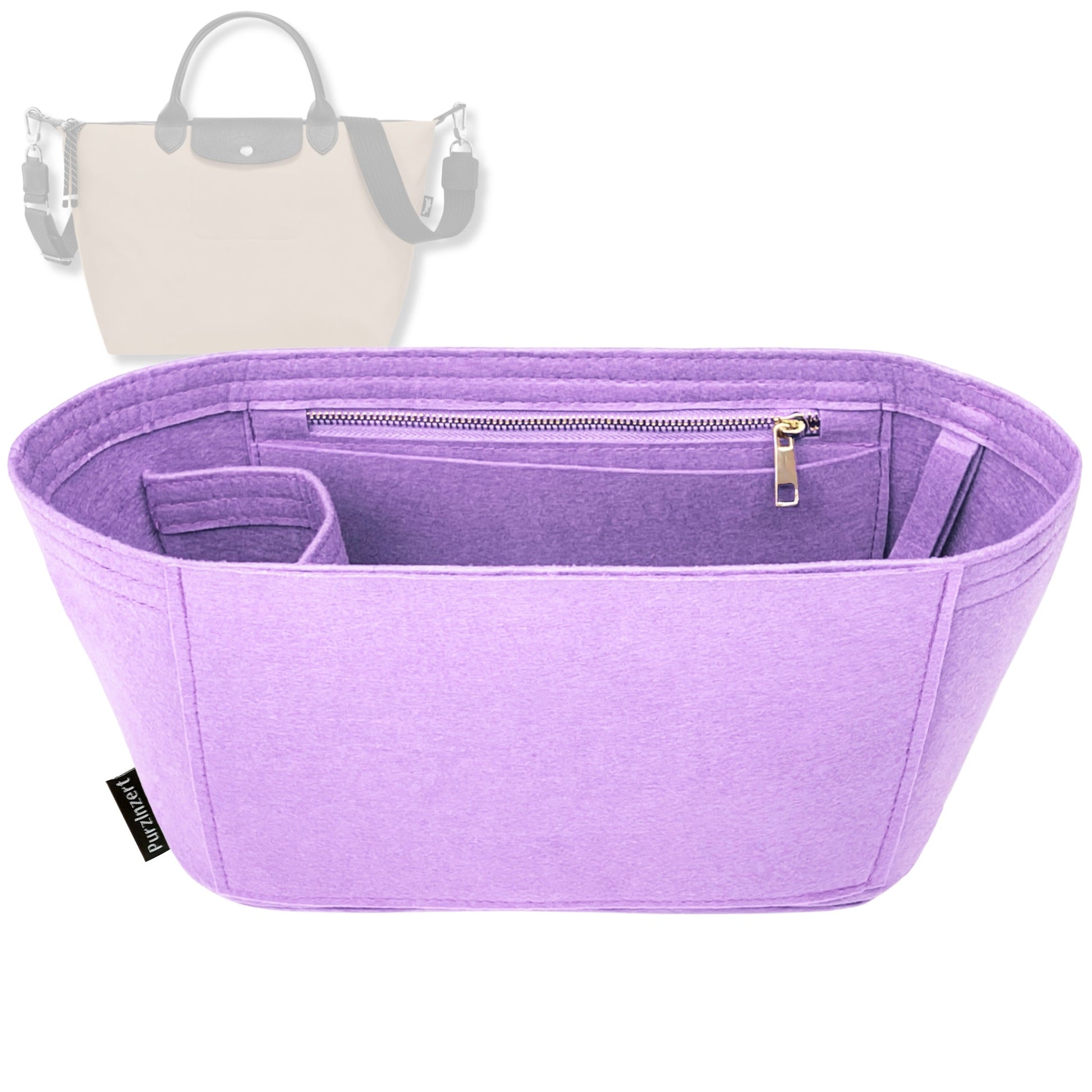 Bag Insert for (Longchamp, Le Pliage Energy S Handbag) Organizer Tote Purse Organiser Liner Shaper [Premium Felt Material]