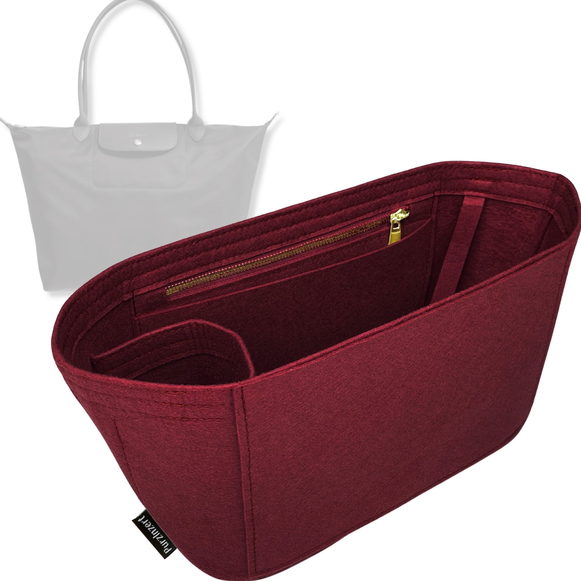Bag Insert for (Longchamp, Le Pliage Néo Tote Large) Organizer Tote Purse Organiser Liner Shaper [Premium Felt Material]