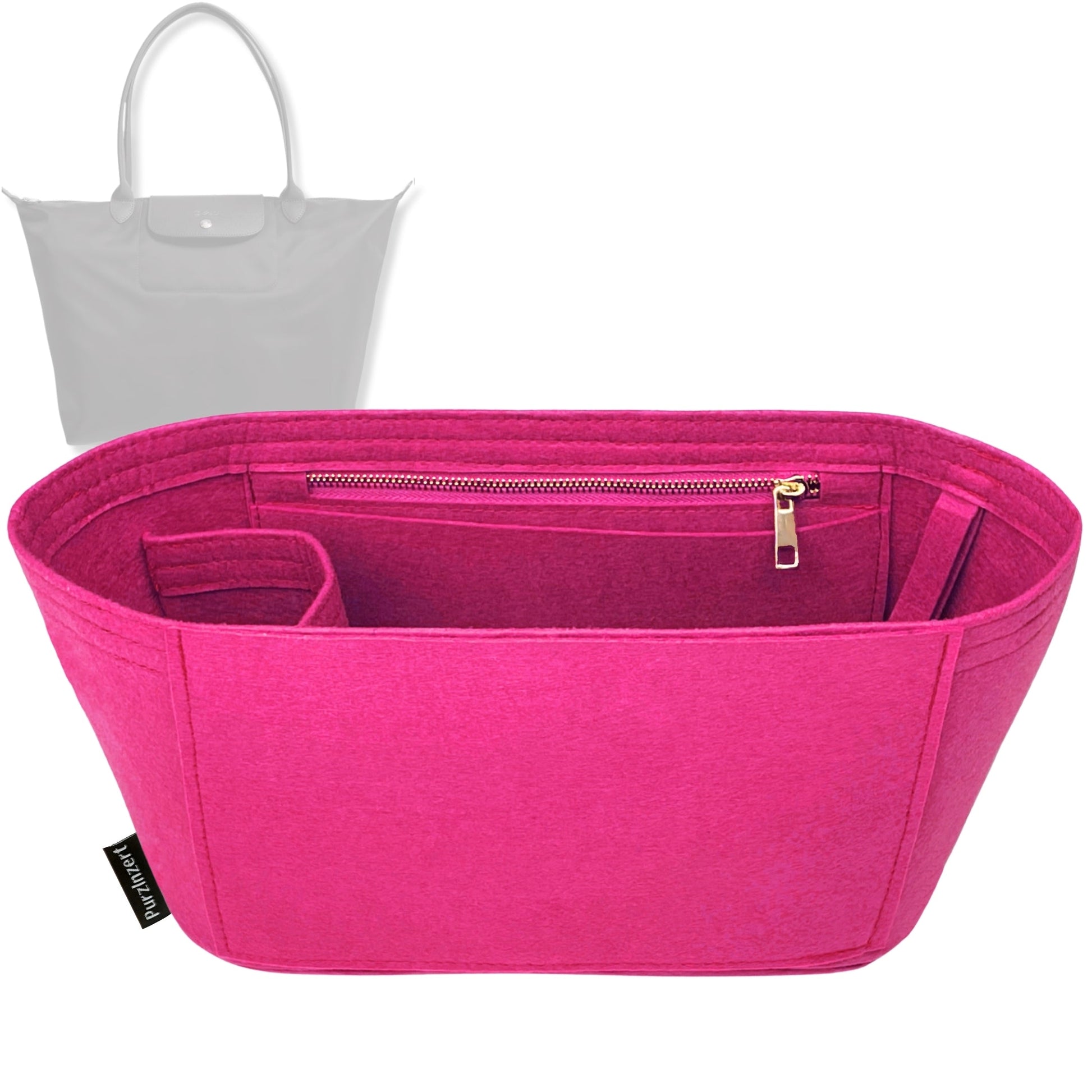 Bag Insert for (Longchamp, Le Pliage Néo Tote Small) Organizer Tote Purse Organiser Liner Shaper [Premium Felt Material]