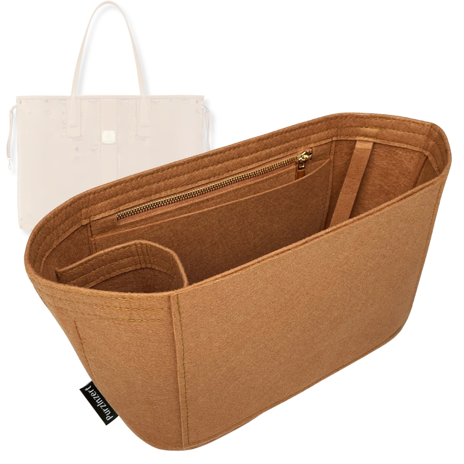 Bag Insert for (MCM, Reversible Liz Large) Organizer Tote Purse Organiser Liner Shaper [Premium Felt Material]