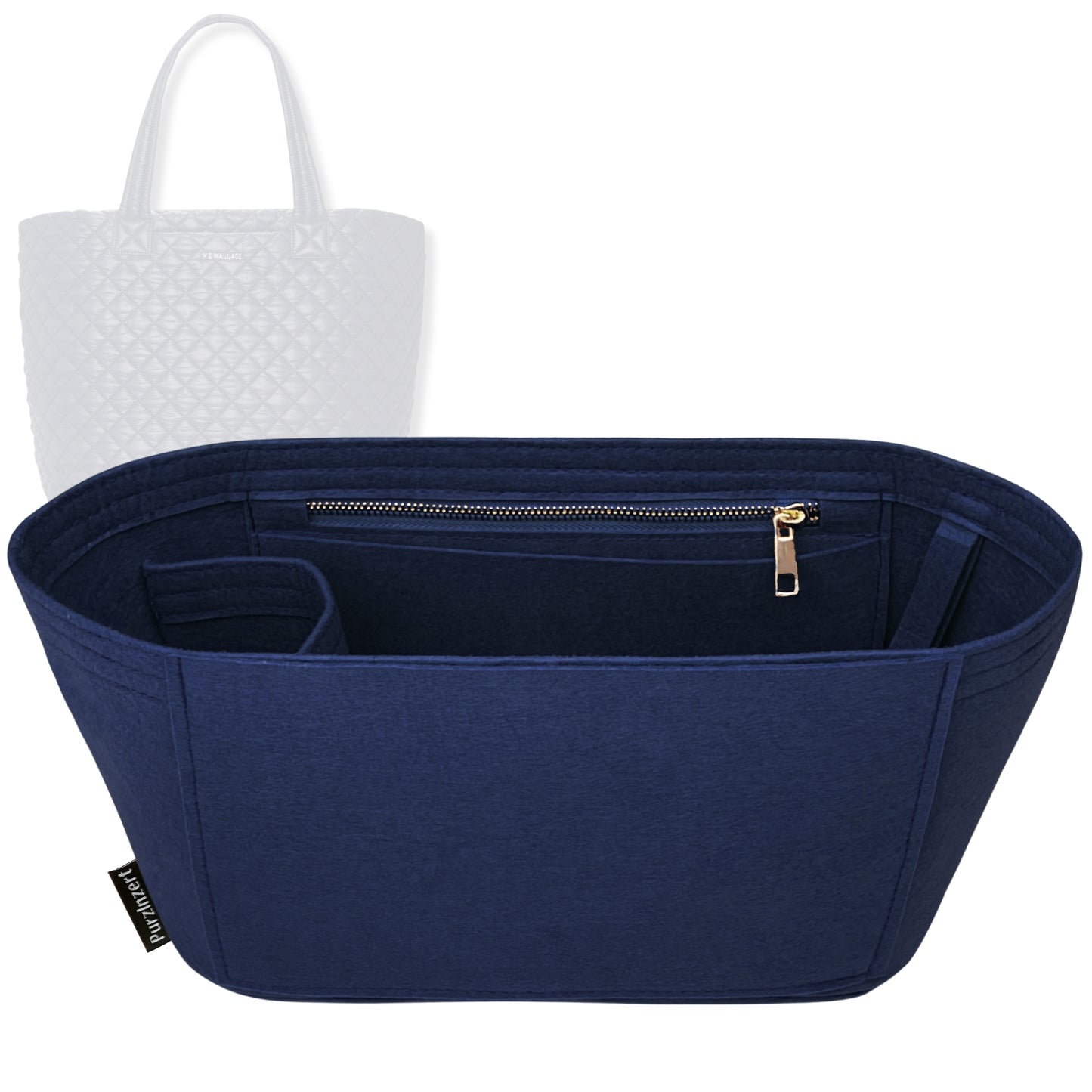 Bag Insert for (MZ Wallace, Small Metro Tote) Organizer Tote Purse Organiser Liner Shaper [Premium Felt Material]