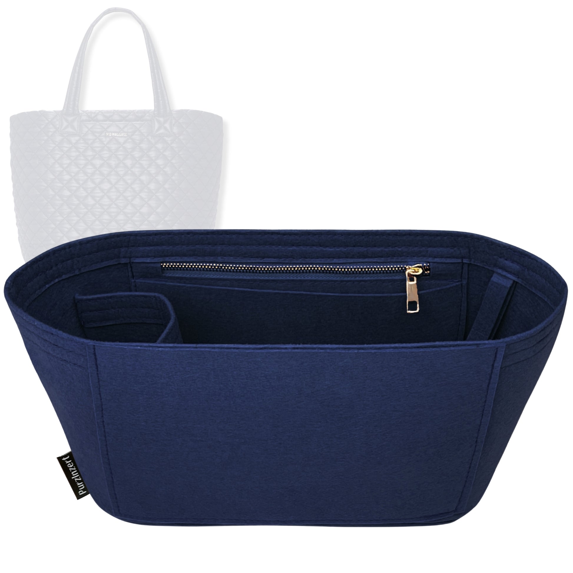 Bag Insert for (MZ Wallace, Small Metro Tote) Organizer Tote Purse Organiser Liner Shaper [Premium Felt Material]
