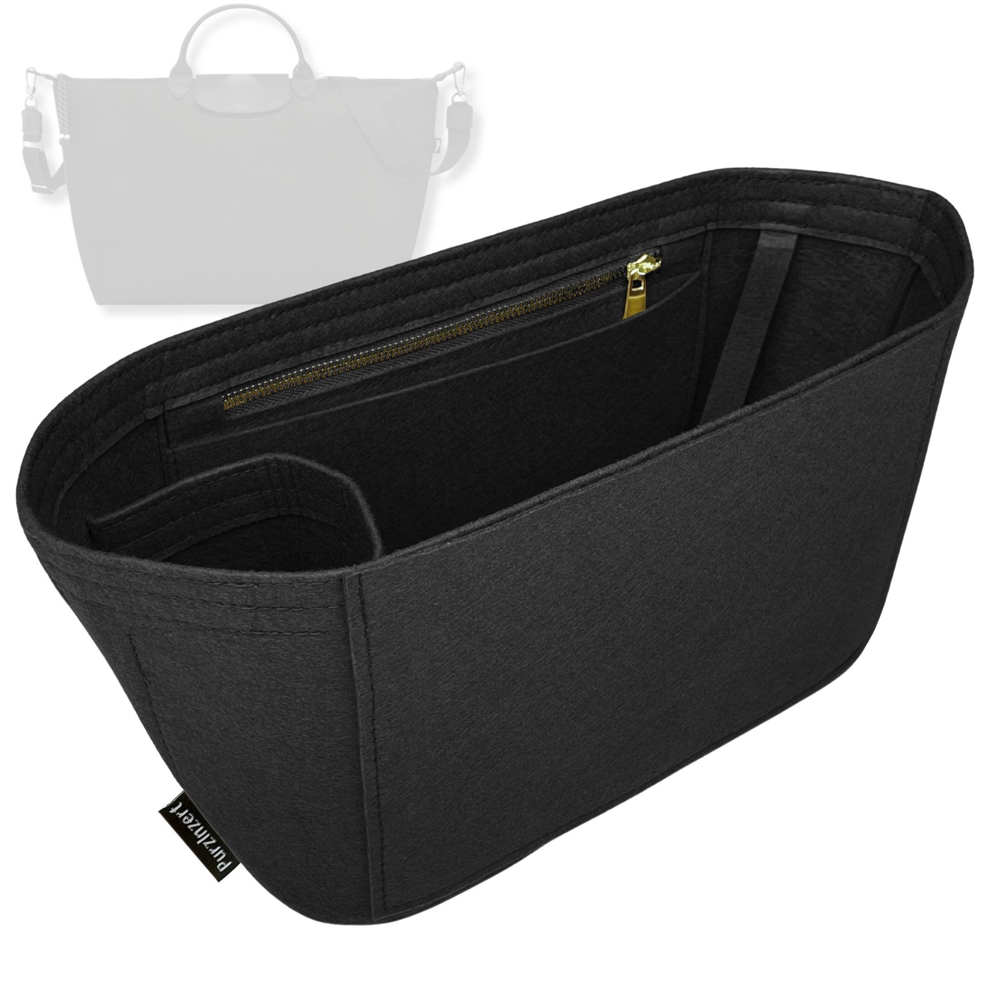 Bag Insert for (Longchamp, Le Pliage Energy L Travel Bag) Organizer Tote Purse Organiser Liner Shaper [Premium Felt Material]