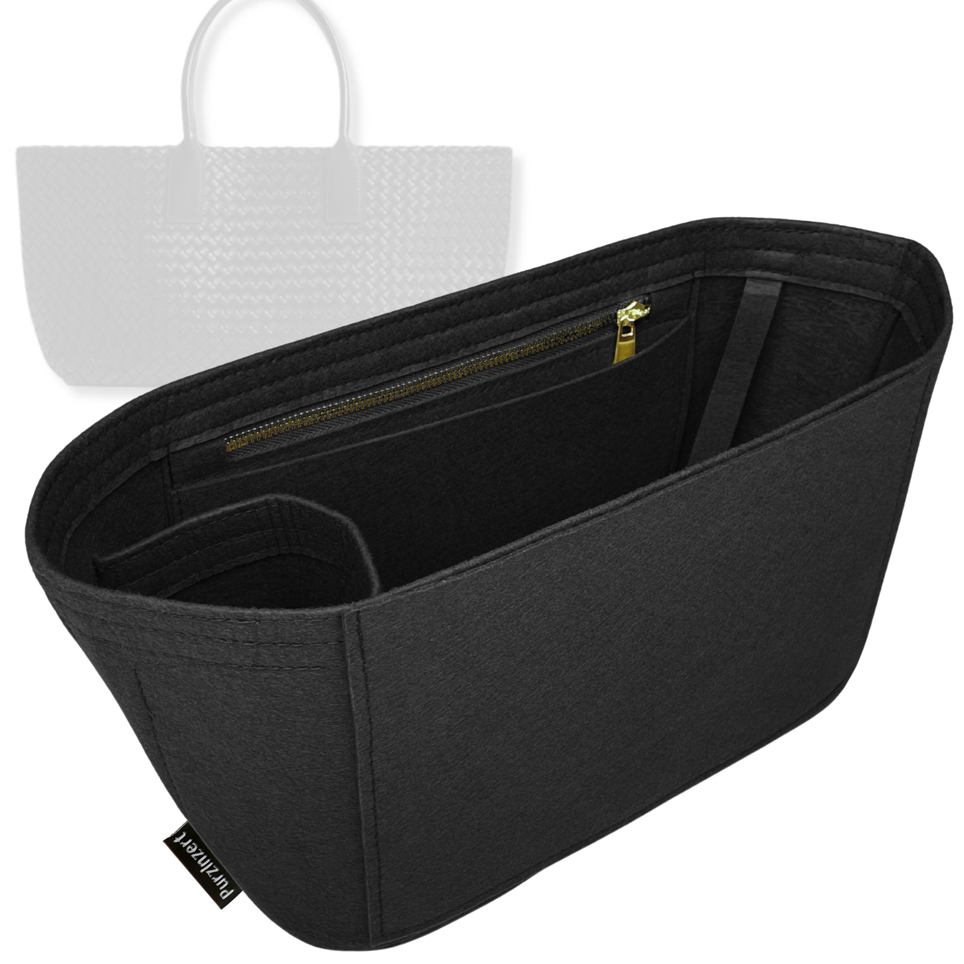 Bag Insert for (Bottega Veneta, Medium Cabat) Organizer Tote Purse Organiser Liner Shaper [Premium Felt Material]