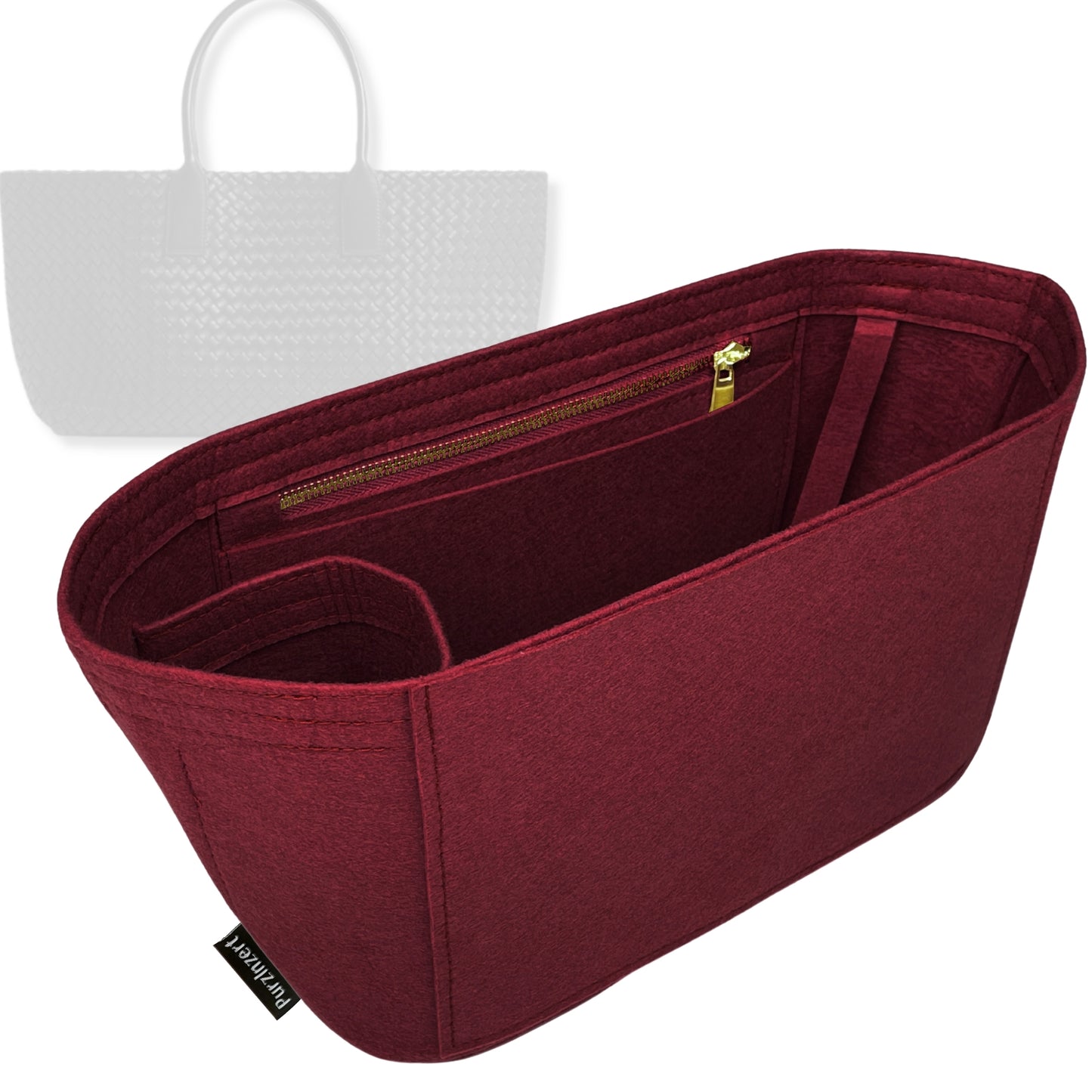 Bag Insert for (Bottega Veneta, Large Cabat) Organizer Tote Purse Organiser Liner Shaper [Premium Felt Material]