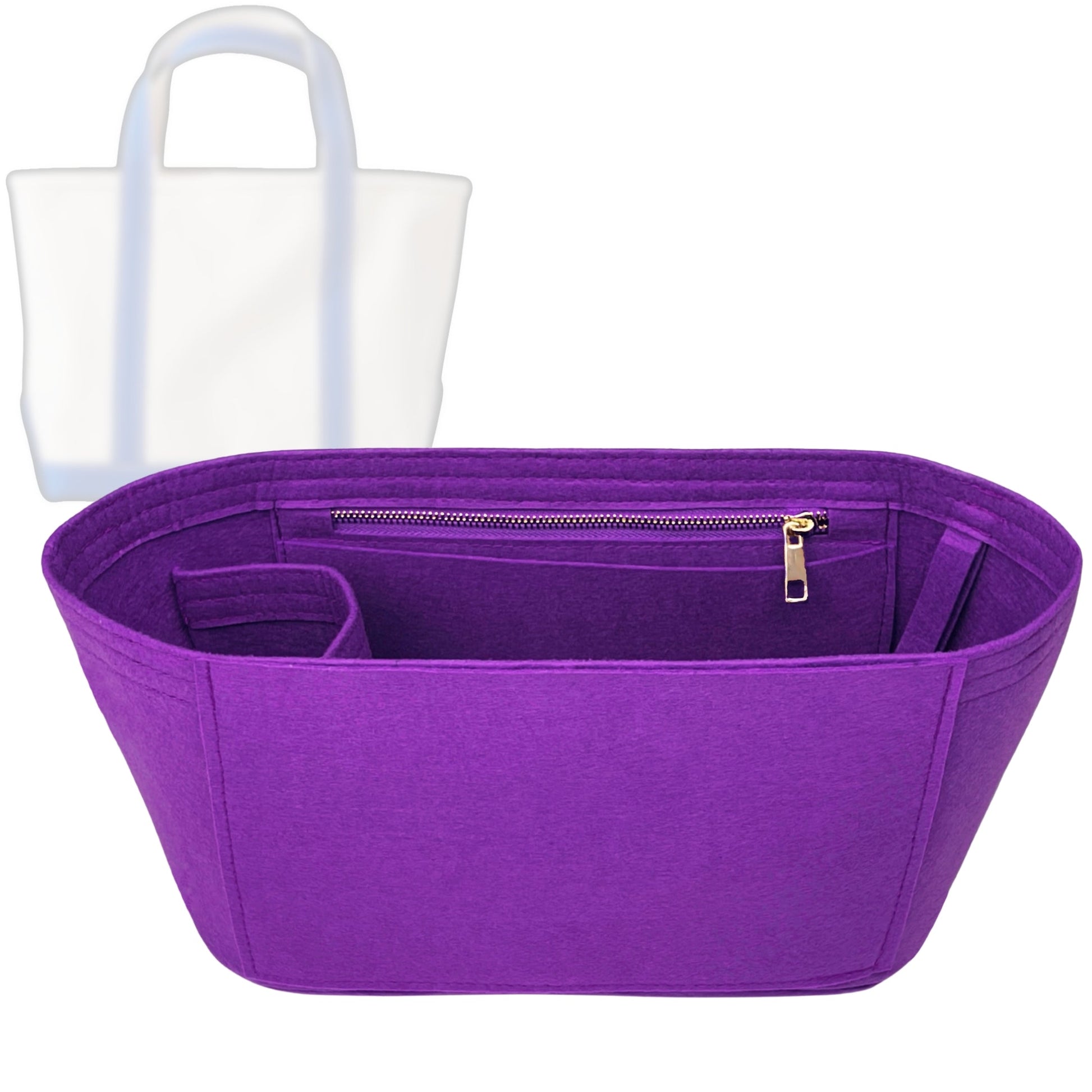 Bag Insert for (L.L.Bean, Boat and Tote - Extra Large) Organizer Tote Purse Organiser Liner Shaper [Premium Felt Material]
