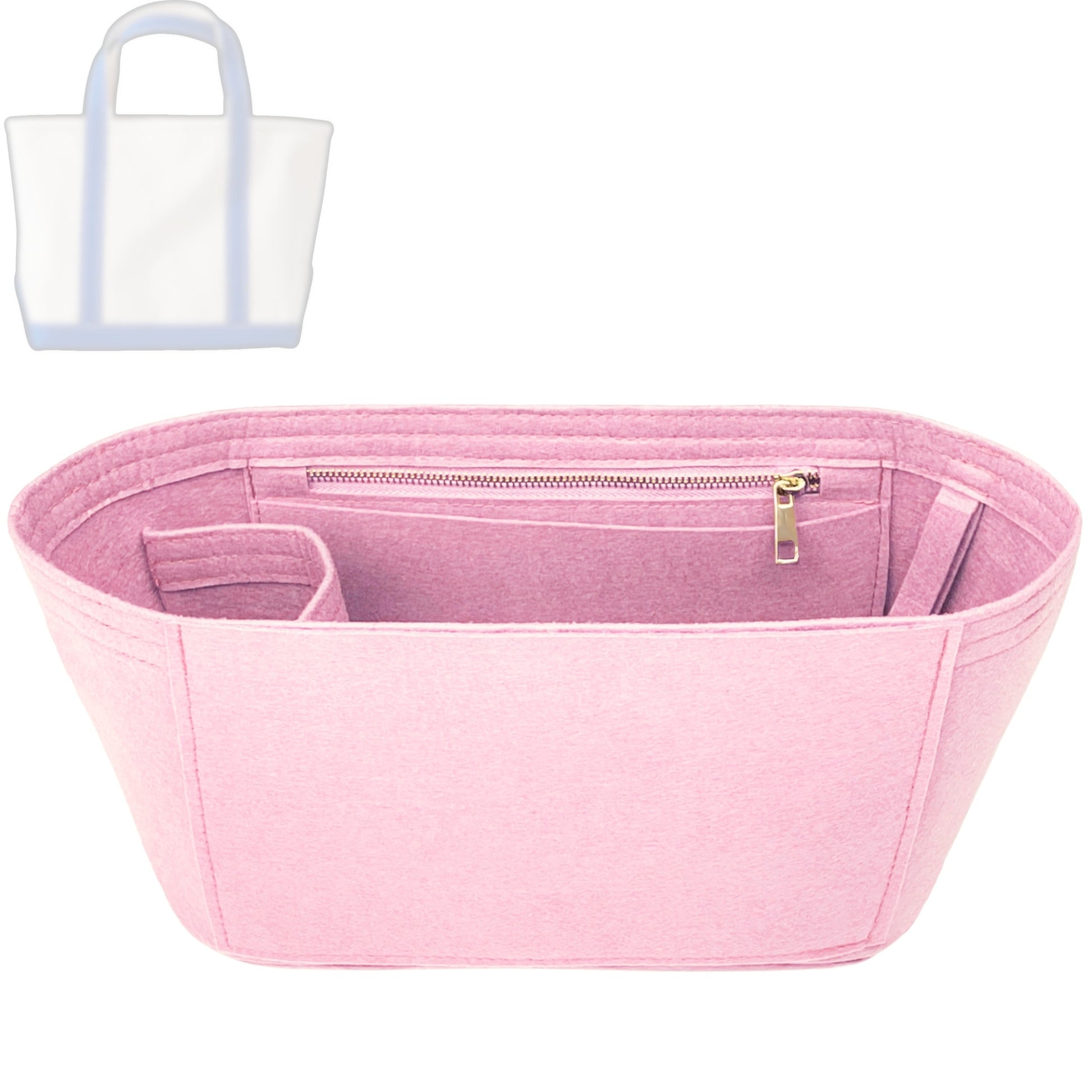Bag Insert for (L.L.Bean, Boat and Tote - Small) Organizer Tote Purse Organiser Liner Shaper [Premium Felt Material]