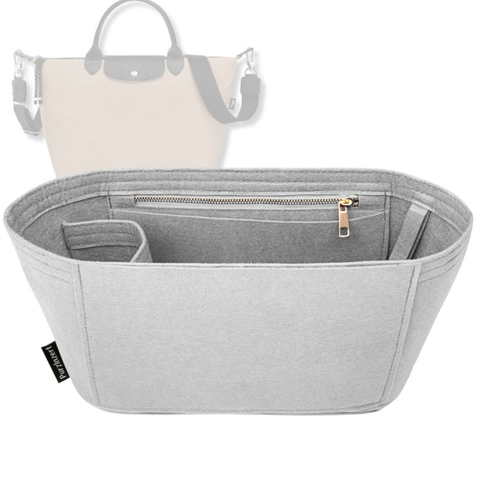 Bag Insert for (Longchamp, Le Pliage Xtra L Handbag) Organizer Tote Purse Organiser Liner Shaper [Premium Felt Material]