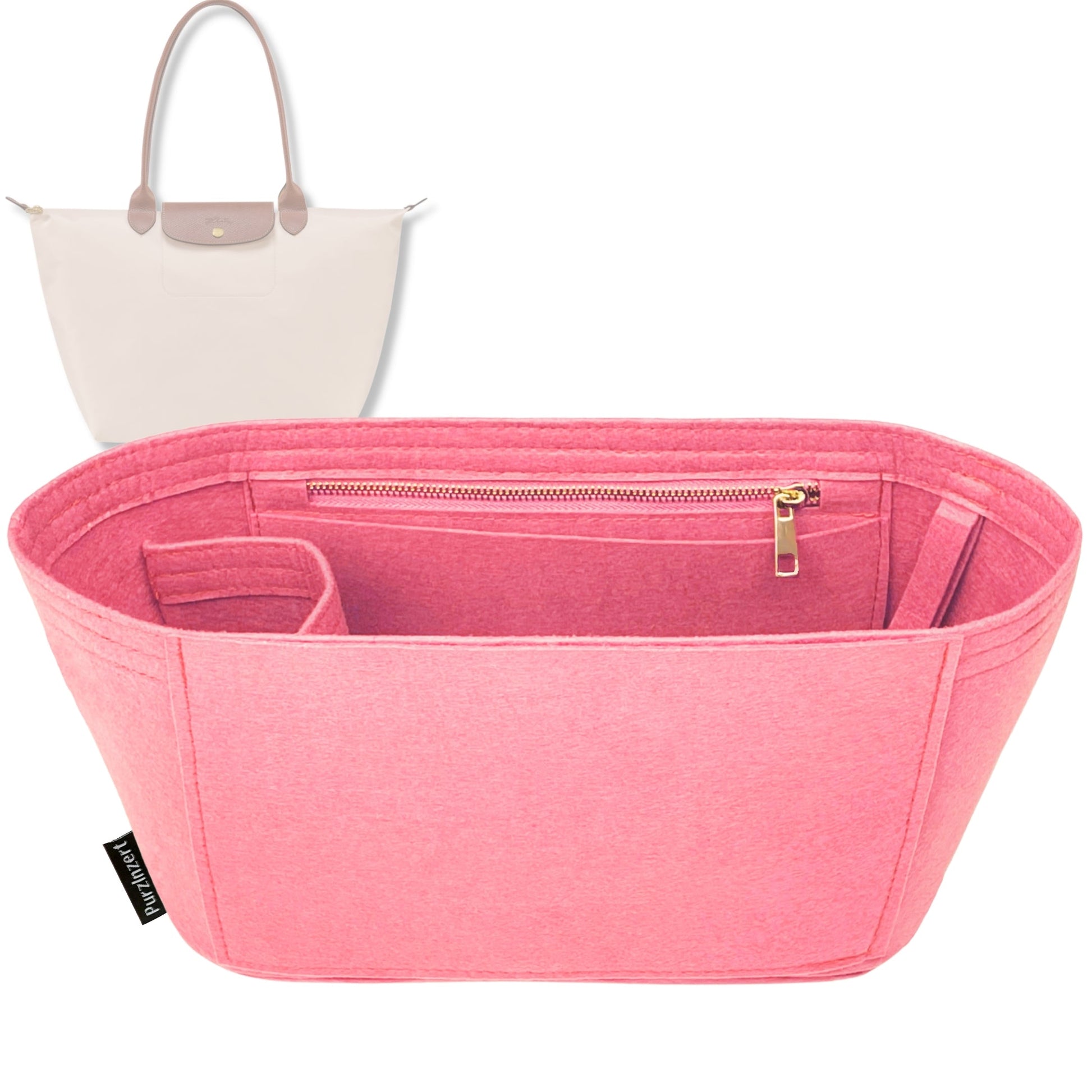 Bag Insert for (Longchamp, Le Pliage Xtra M Tote) Organizer Tote Purse Organiser Liner Shaper [Premium Felt Material]