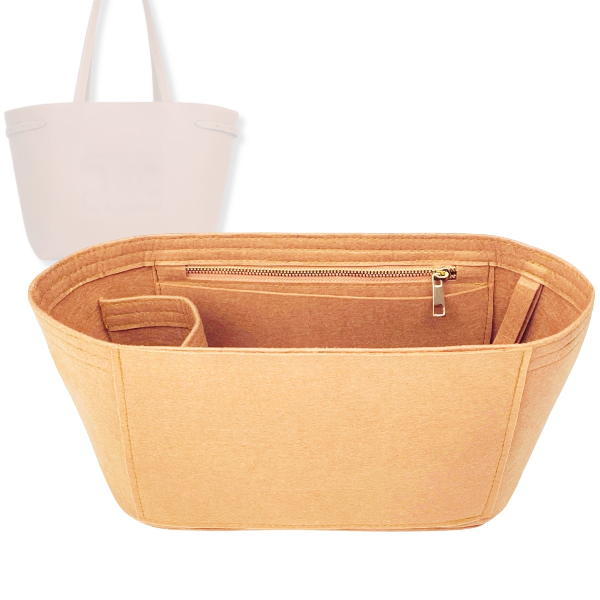 Bag Insert for (Celine, MEDIUM CABAS ANAIS CUIR TRIOMPHE in Grained calfskin) Organizer Tote Purse Organiser Liner Shaper [Premium Felt Material]