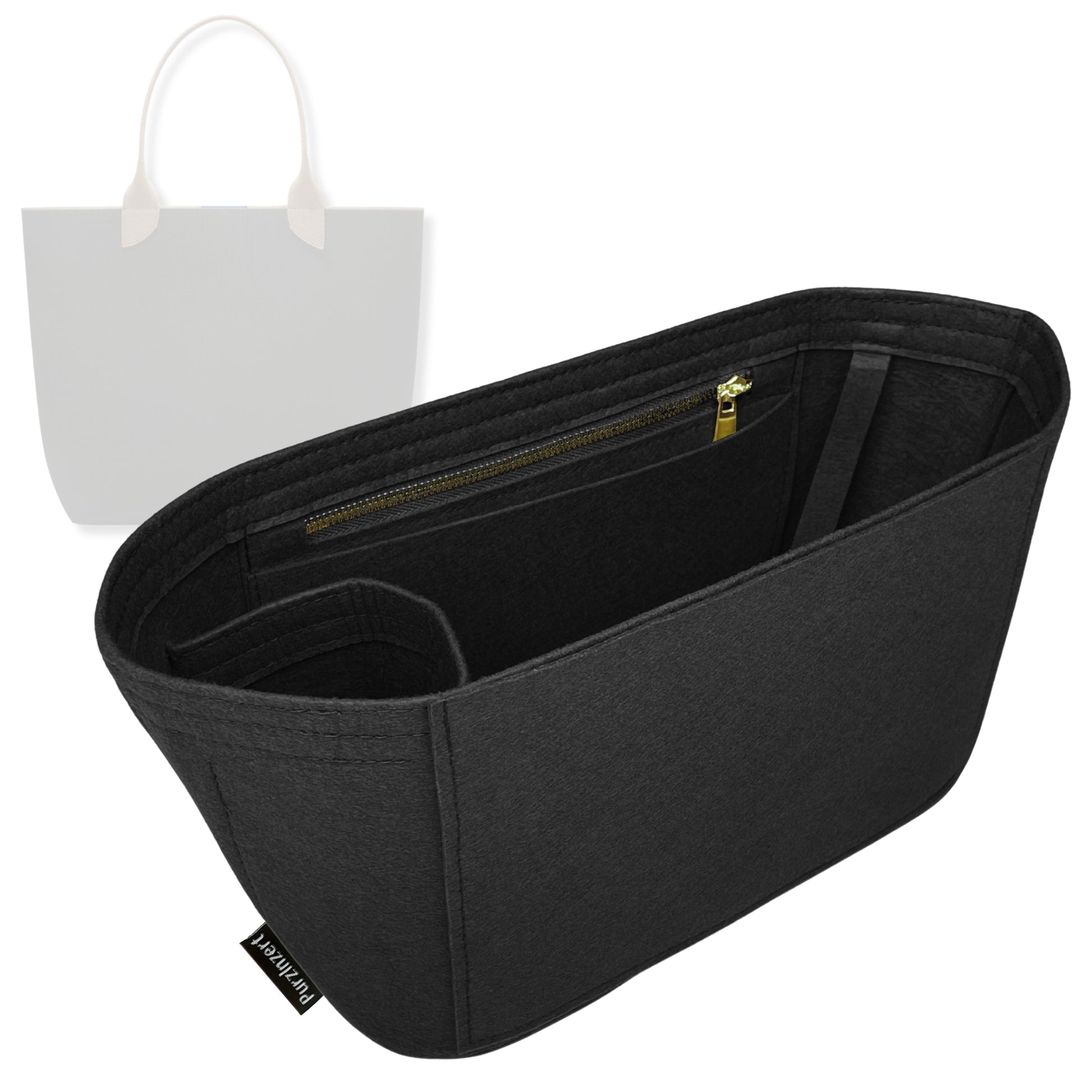 Bag Insert for (Rothys, The Lightweight Tote) Organizer Tote Purse Organiser Liner Shaper [Premium Felt Material]