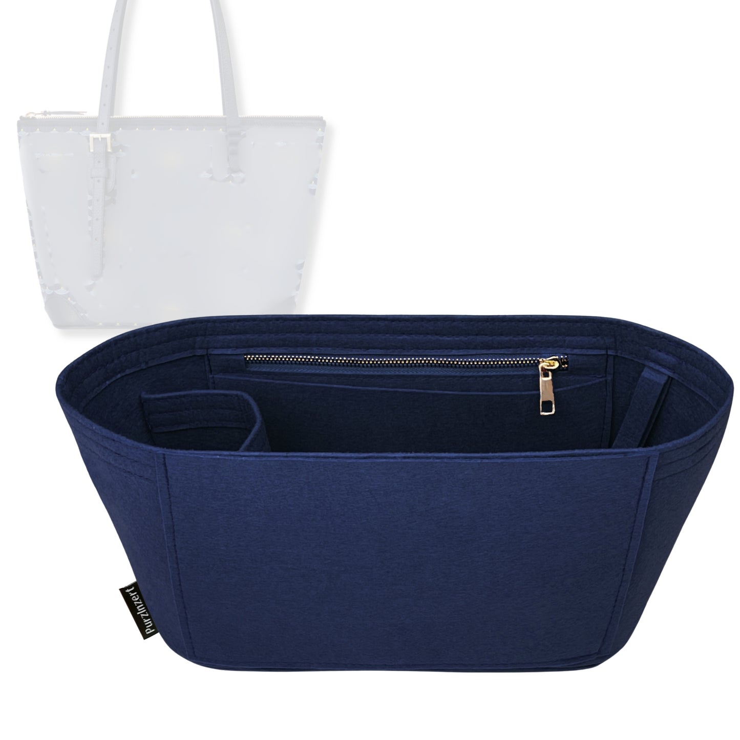 Bag Insert for (, Daily Battle 35 Zip) Organizer Tote Purse Organiser Liner Shaper [Premium Felt Material]