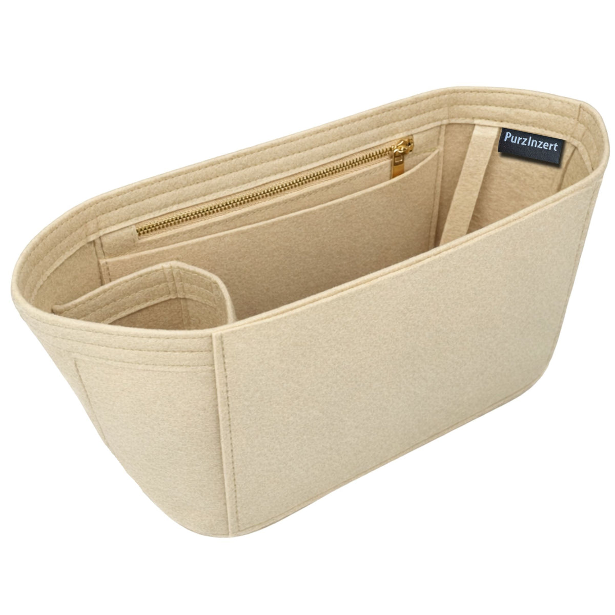 Bag Insert for (Lands End, Extra Large 5 Pocket Zip Top Canvas Tote Bag) Organizer of Felt Fabric