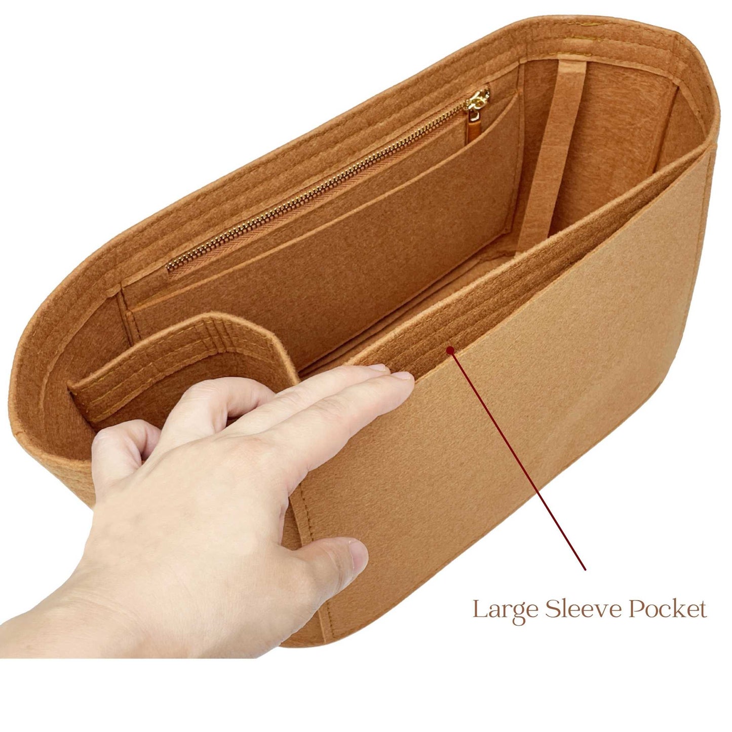 Bag Insert for (DeMellier, New York) Organizer of Felt Fabric