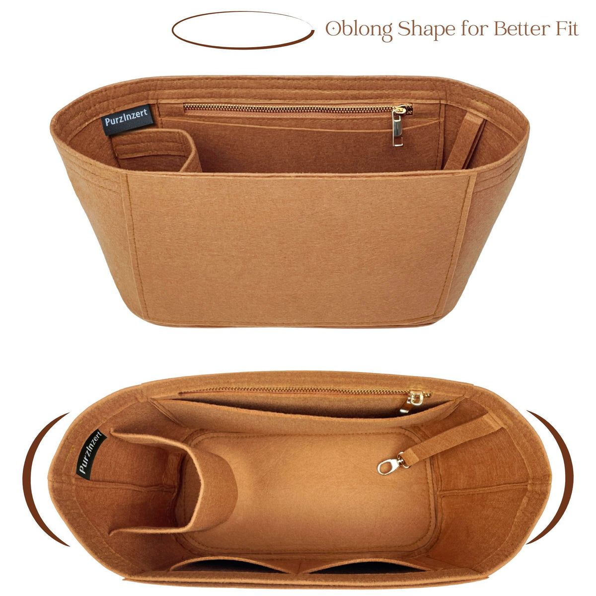 Bag Insert for (Strath berr., Kite Tote) Organizer of Felt Fabric