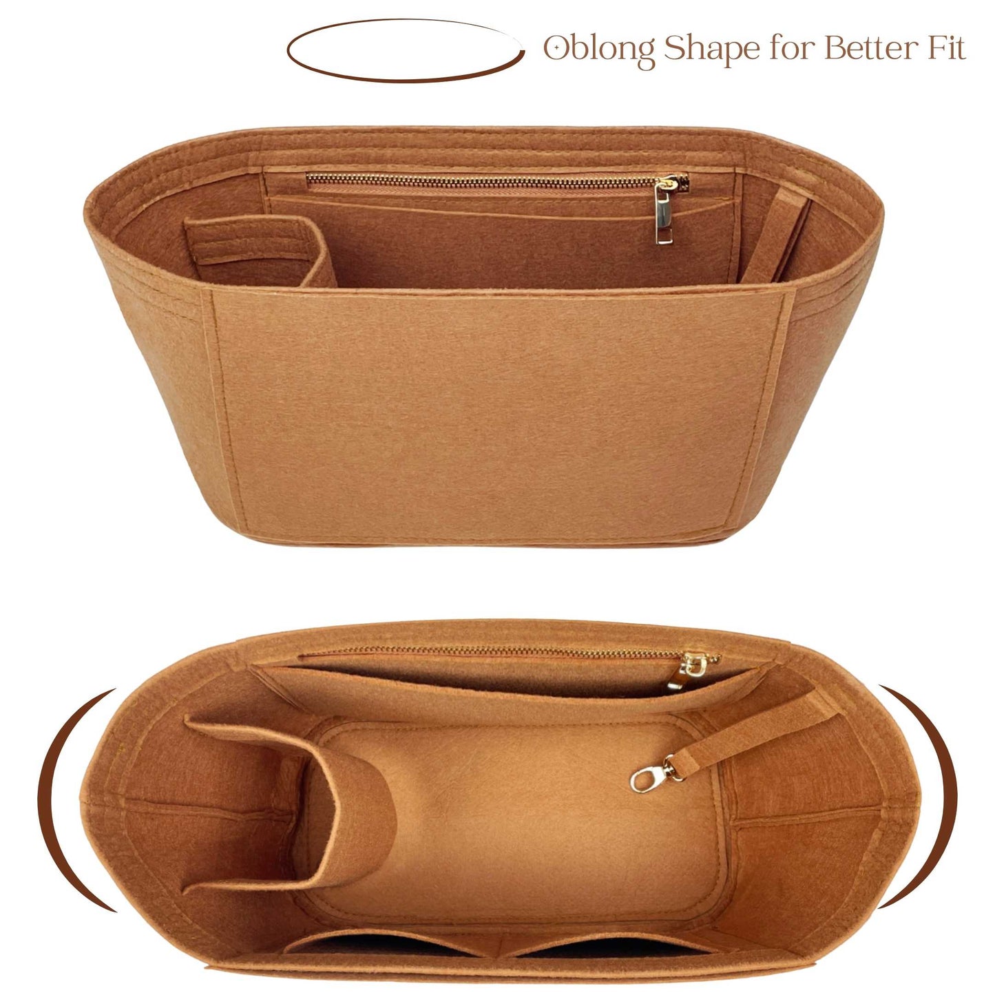 Bag Insert for (Goyard, Anjou Mini) Organizer of Felt Fabric