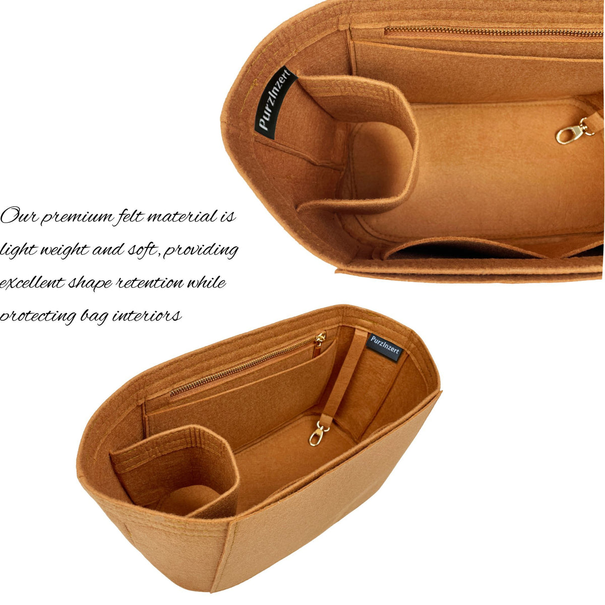 Bag Insert for (Baggu, Cloud Bag) Organizer of Felt Fabric