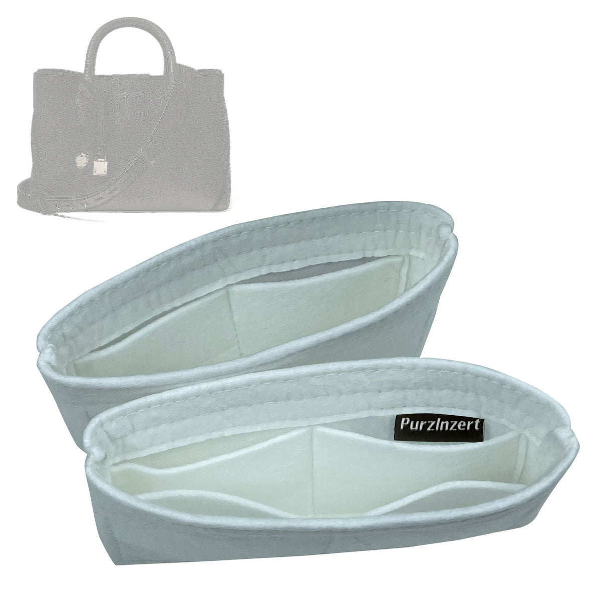 Bag Insert for (Aspinal of London, Midi London Tote) Organizer Tote Purse Organiser Liner Shaper [Premium Felt Material]