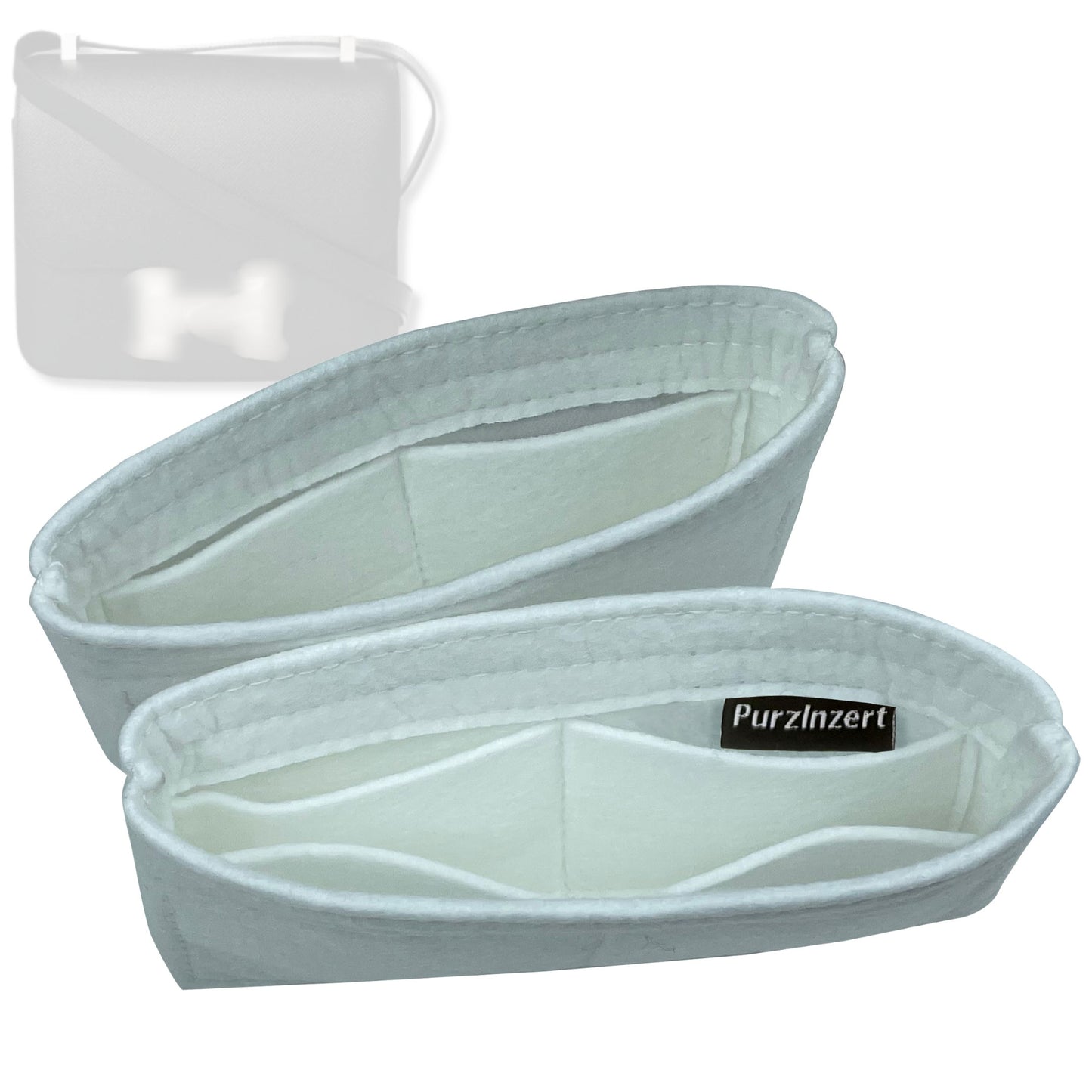Bag Insert for (Hermes, Constance 18 Mini) Organizer Tote Purse Organiser Liner Shaper [Premium Felt Material]