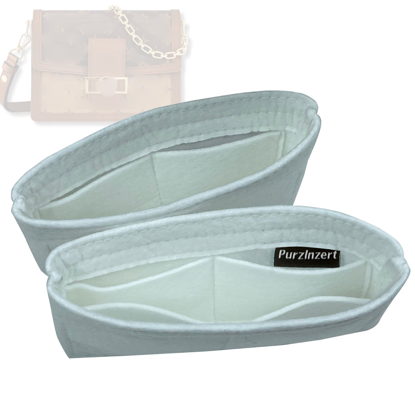 Bag Insert for (LV, Dauphine MM (Medium)) Organizer Tote Purse Organiser Liner Shaper [Premium Felt Material]