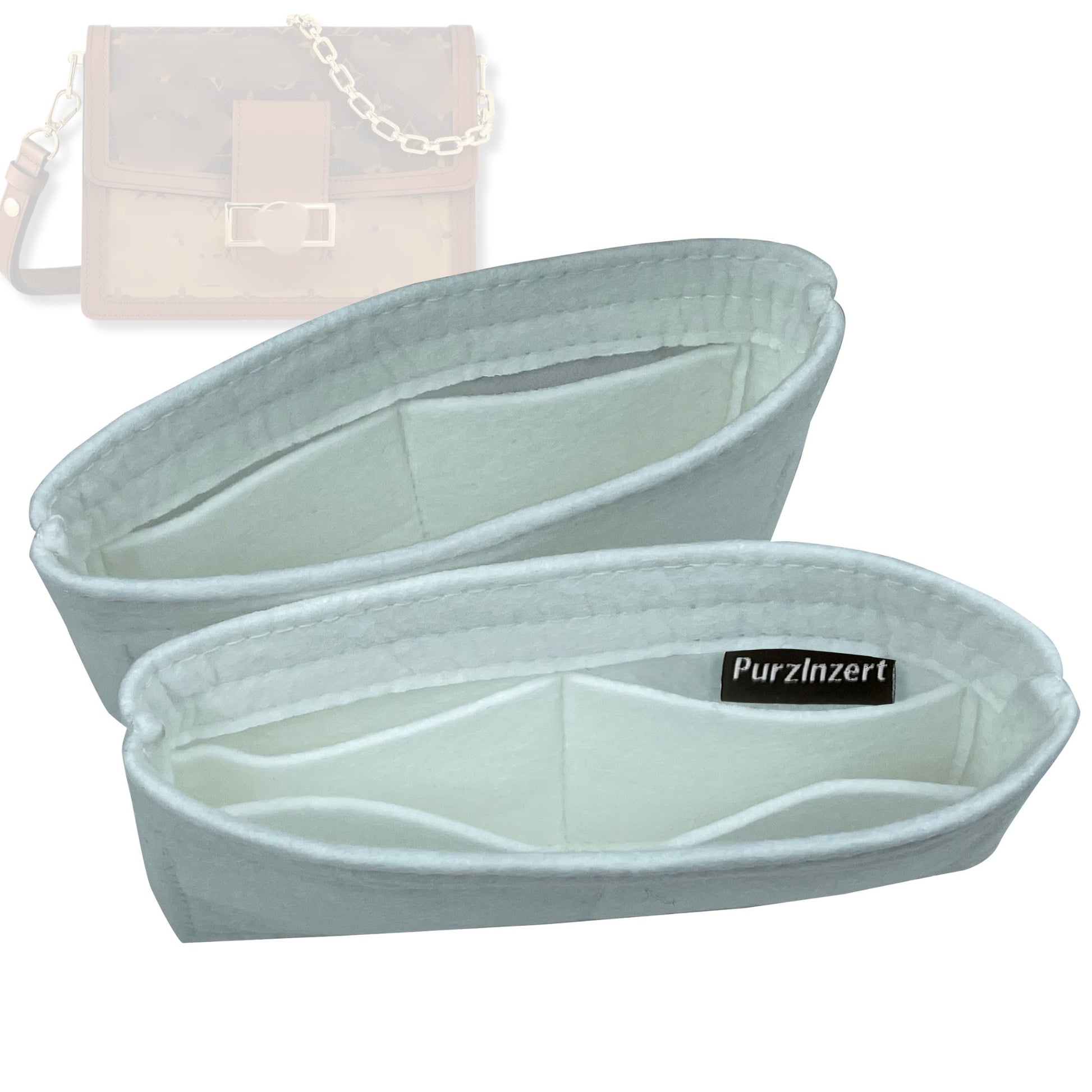 Bag Insert for (LV, Dauphine MM (Medium)) Organizer Tote Purse Organiser Liner Shaper [Premium Felt Material]