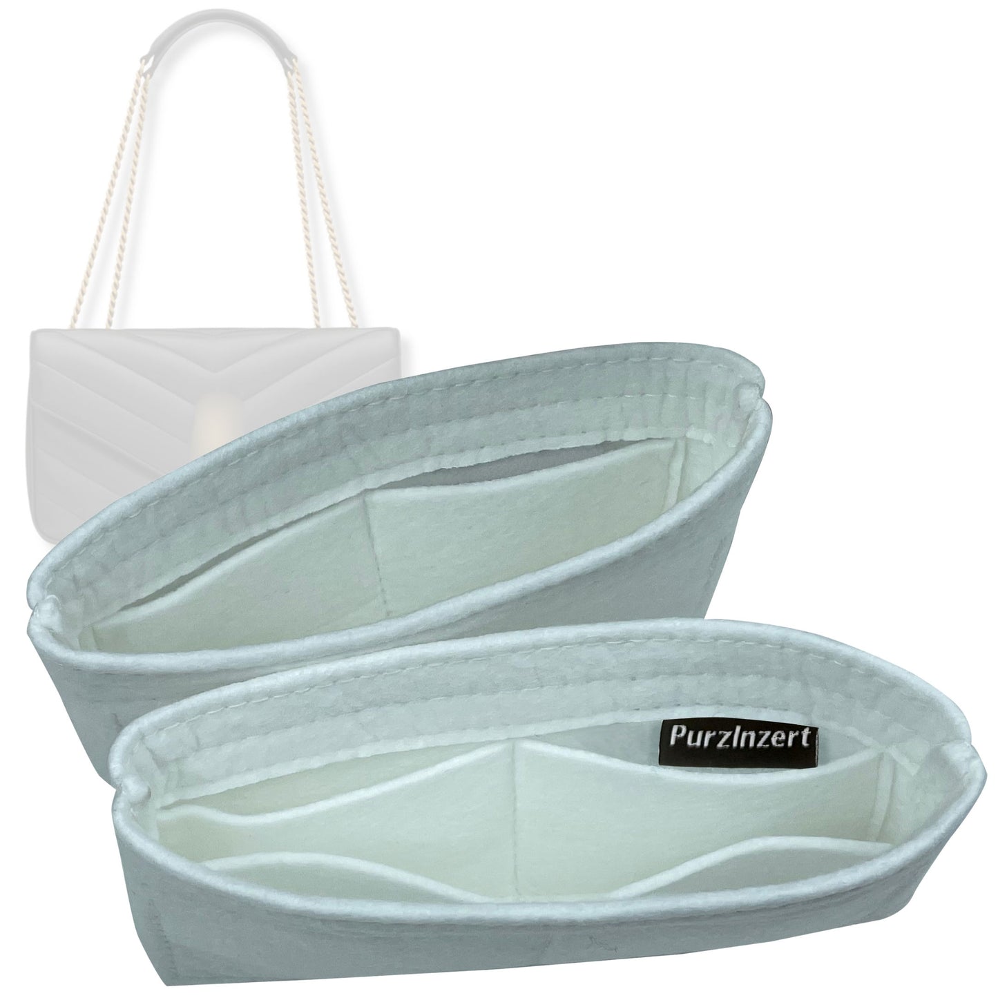 Bag Insert for (Saint Laurent (YSL), Loulou Medium) Organizer Tote Purse Organiser Liner Shaper [Premium Felt Material]