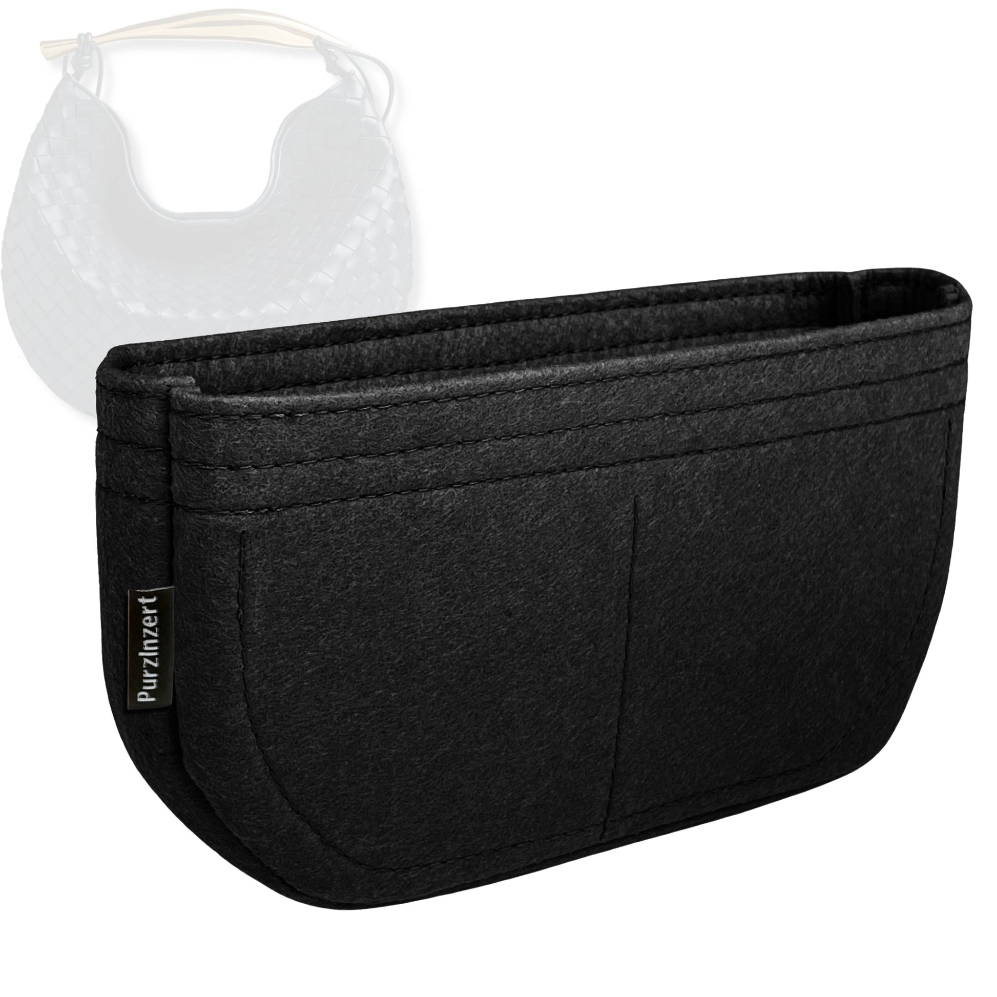 Bag Insert for (Bottega Veneta, Sardine Large) Organizer Tote Purse Organiser Liner Shaper [Premium Felt Material]