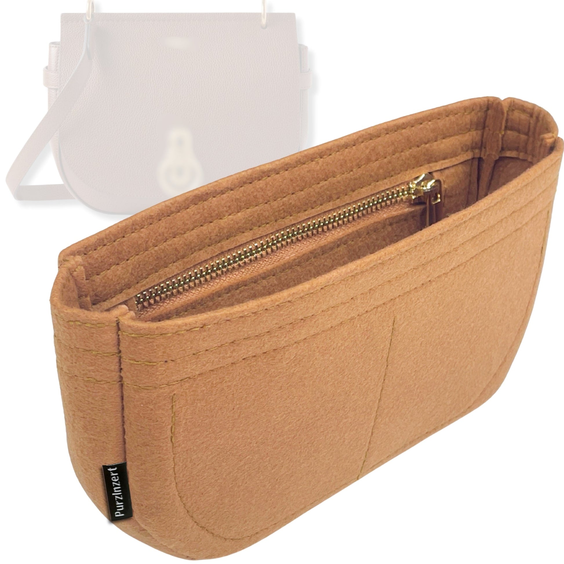 Bag Insert for (Mulberry, Amberley Satchel Small) Organizer Tote Purse Organiser Liner Shaper [Premium Felt Material]