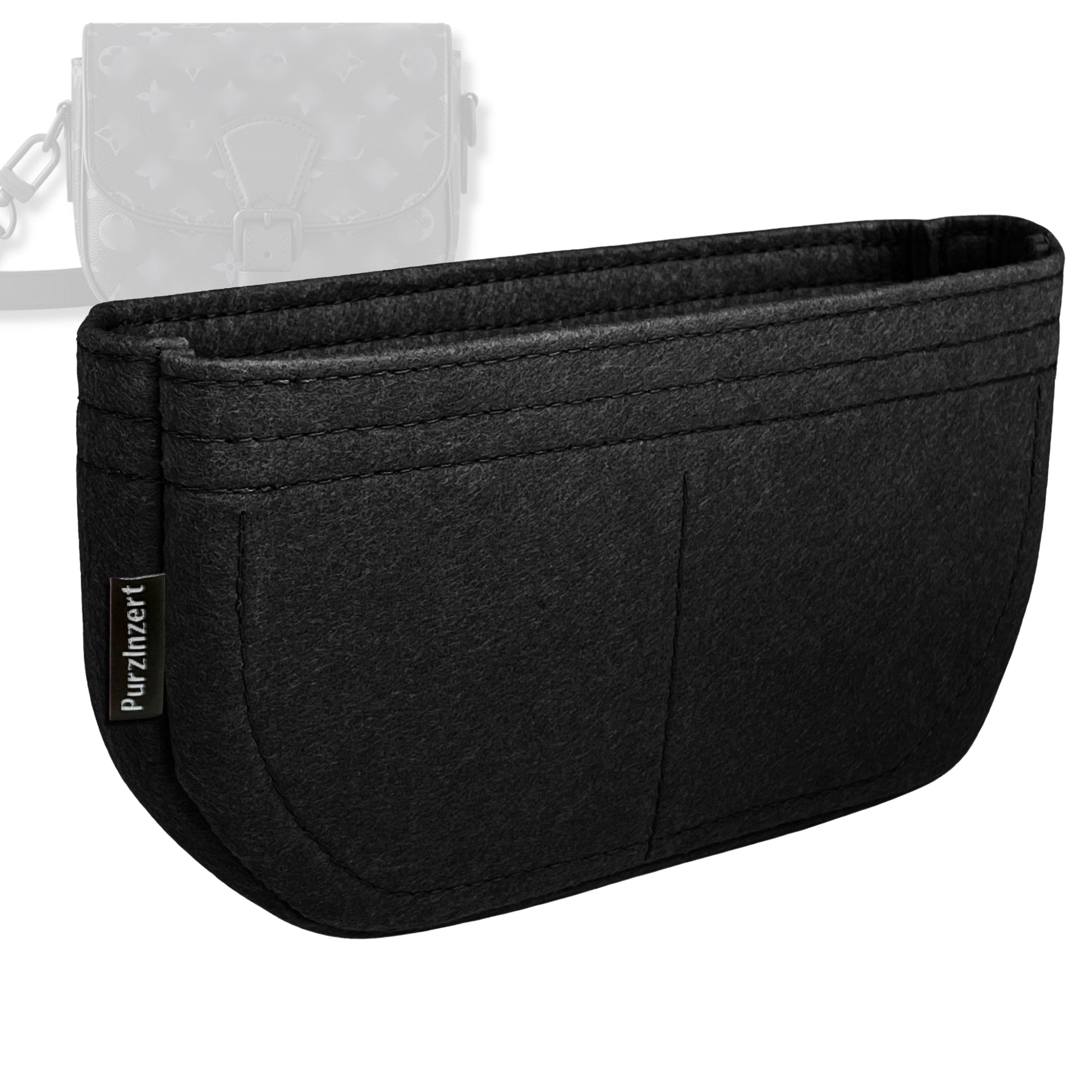 Bag Insert for (LV, Montsouris Messenger PM) Organizer Tote Purse Organiser Liner Shaper [Premium Felt Material]