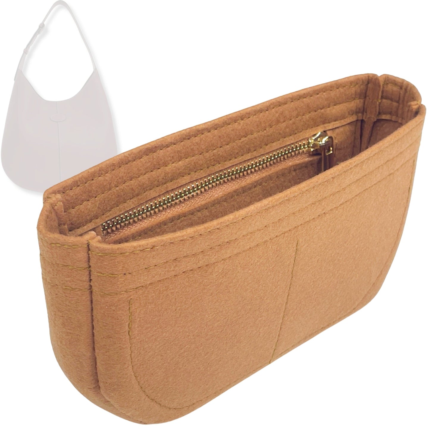 Bag Insert for (Tod's, Di Bag Hobo in Leather Small) Organizer Tote Purse Organiser Liner Shaper [Premium Felt Material]