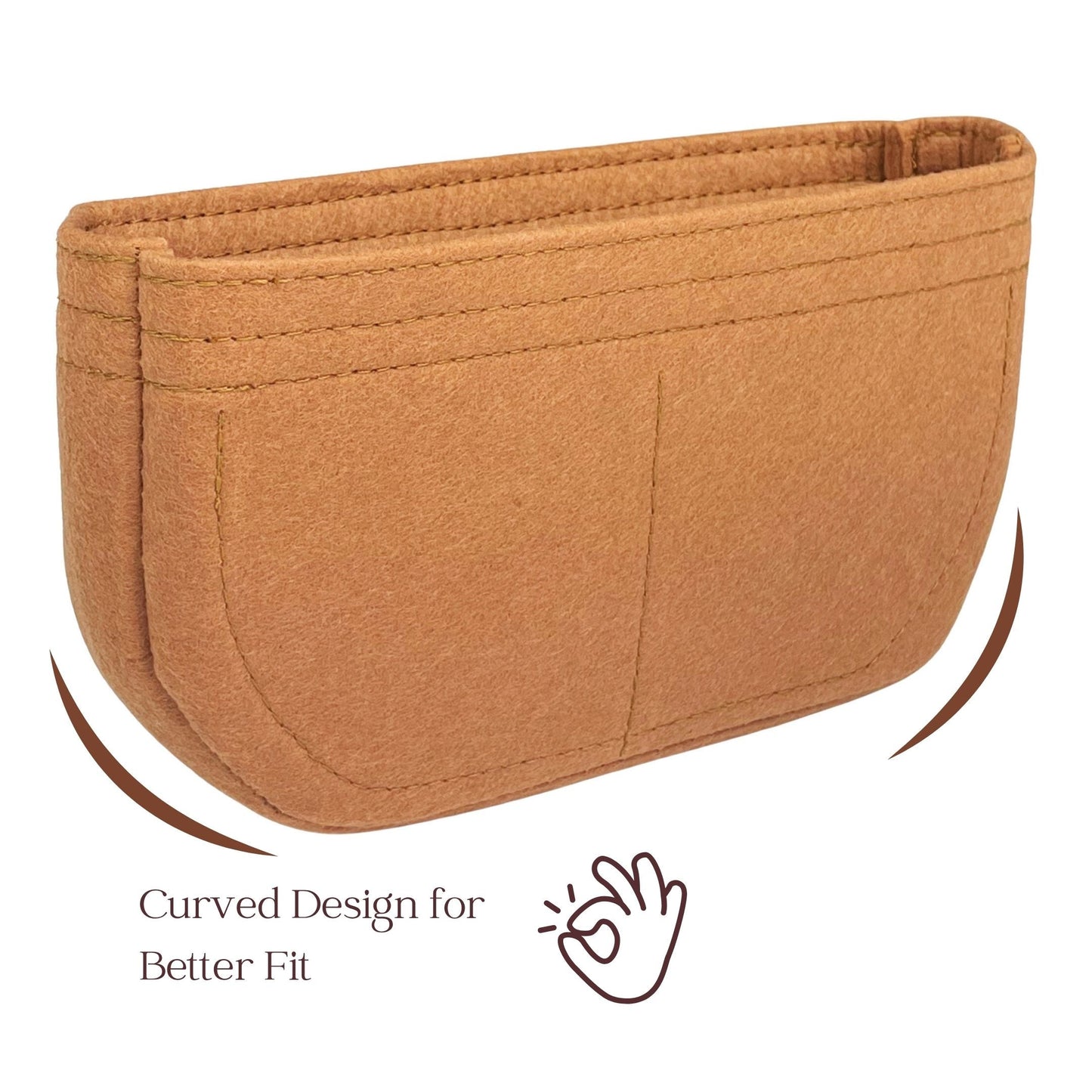 Bag Insert for (Goyard, Belvedere PM (Small)) Organizer of Felt Fabric