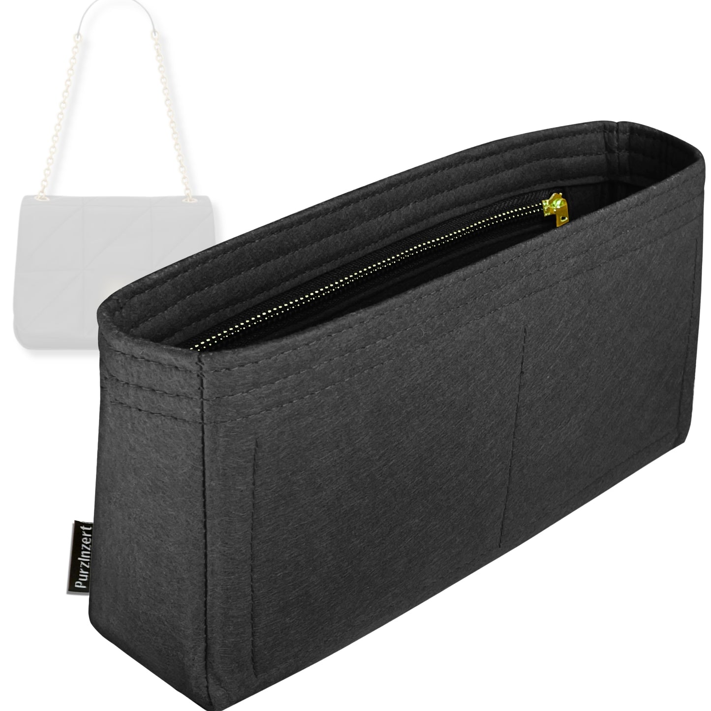 Bag Insert for (Saint Laurent (YSL), Jamie 4.3 small in lambskin) Organizer Tote Purse Organiser Liner Shaper [Premium Felt Material]