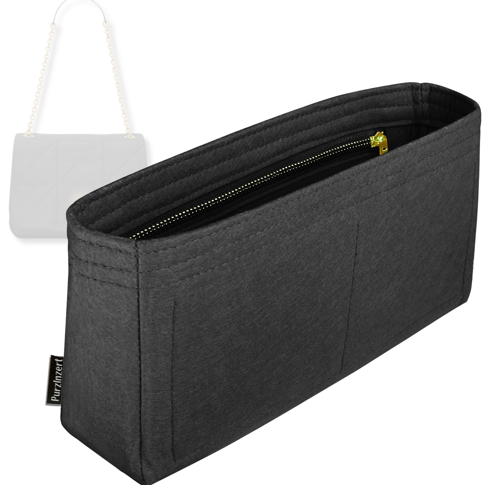 Bag Insert for (Saint Laurent (YSL), Jamie 4.3 small in lambskin) Organizer Tote Purse Organiser Liner Shaper [Premium Felt Material]