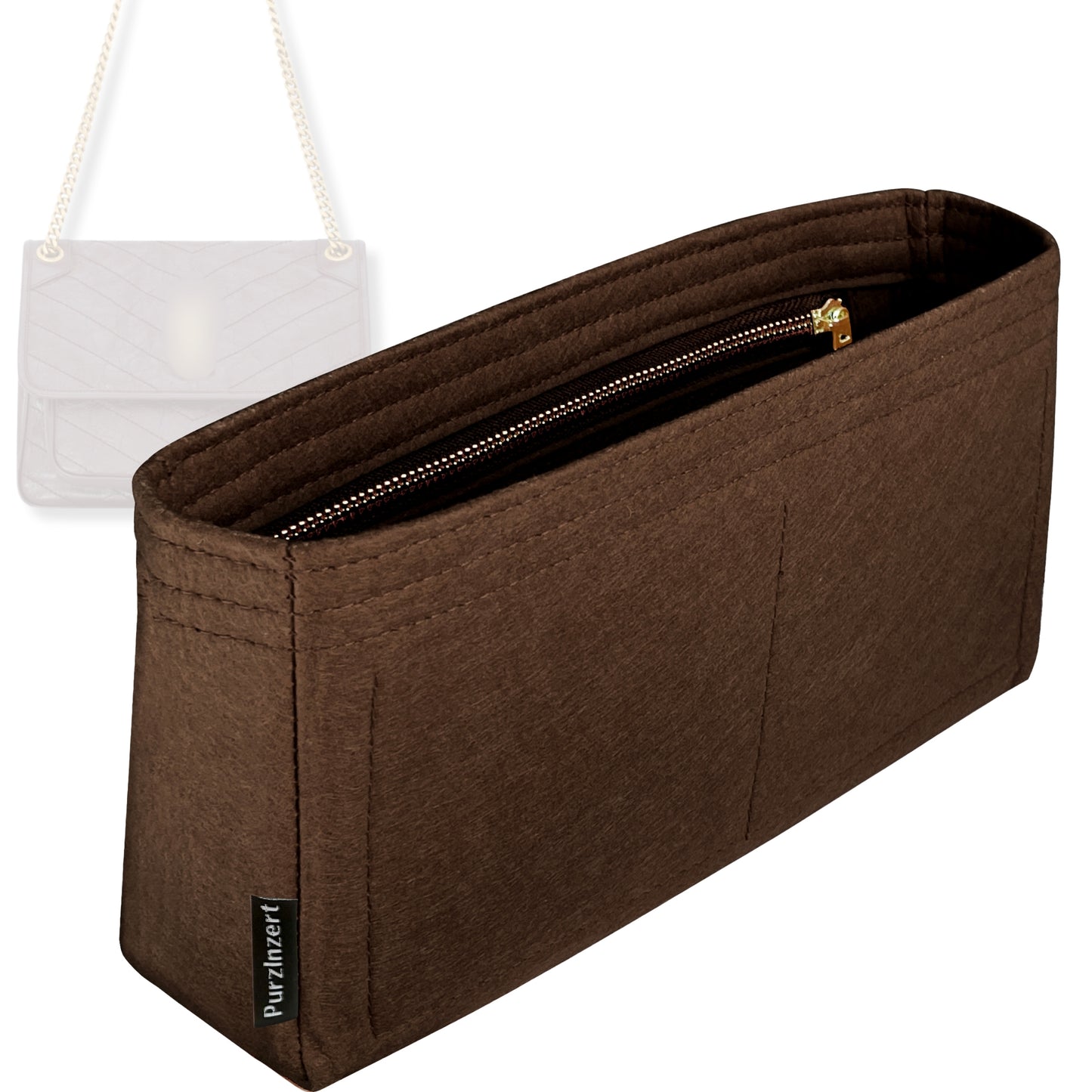 Bag Insert for (Saint Laurent (YSL), NIKI Large) Organizer Tote Purse Organiser Liner Shaper [Premium Felt Material]