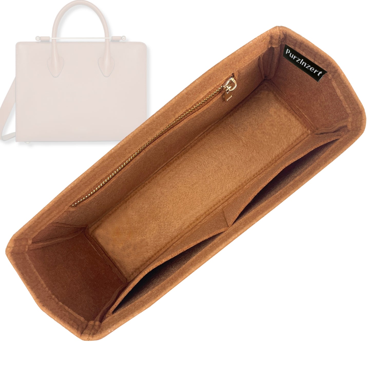 Bag Insert for (Strathberry, Mini Tote) Organizer Tote Purse Organiser Liner Shaper [Premium Felt Material]