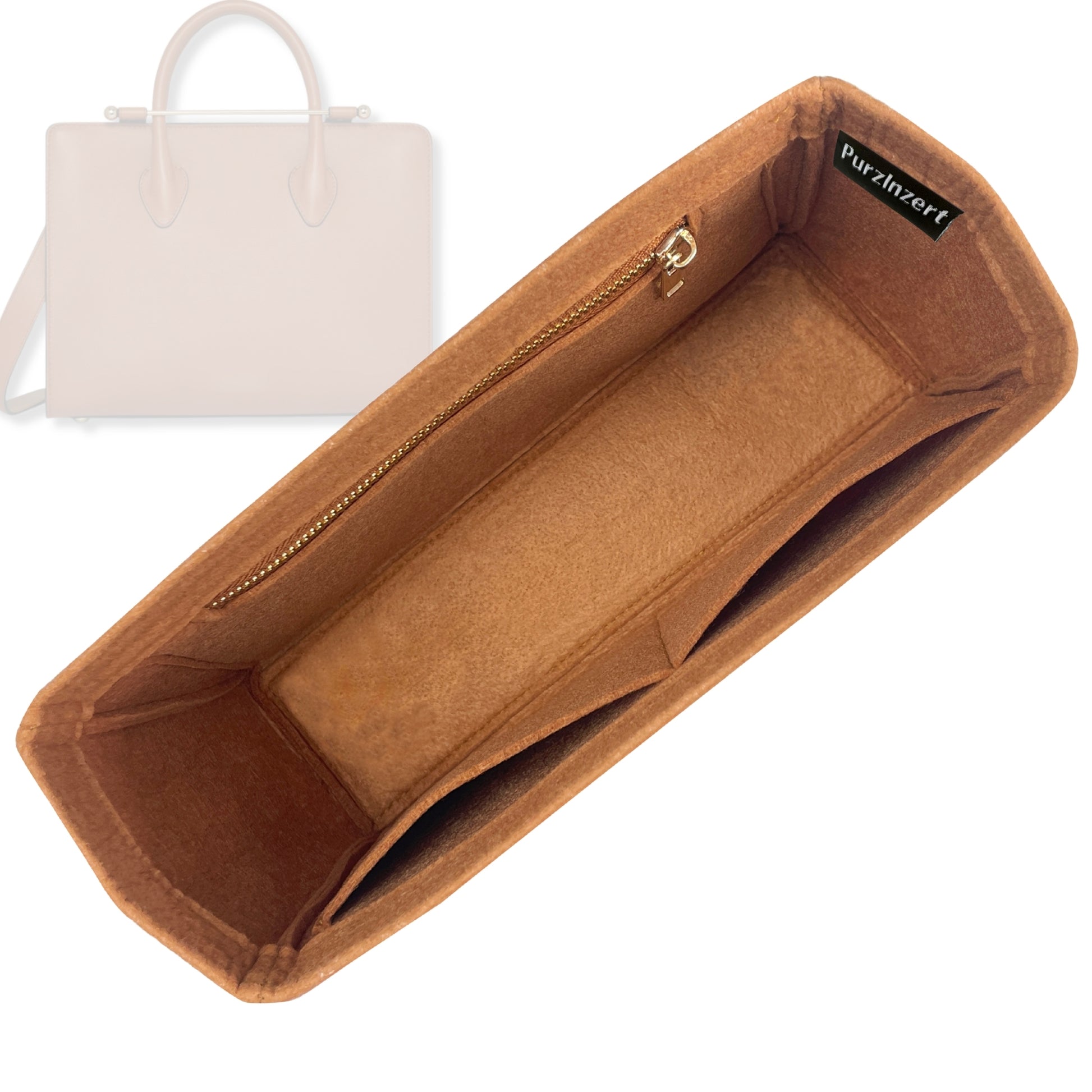 Bag Insert for (Strathberry, Mini Tote) Organizer Tote Purse Organiser Liner Shaper [Premium Felt Material]