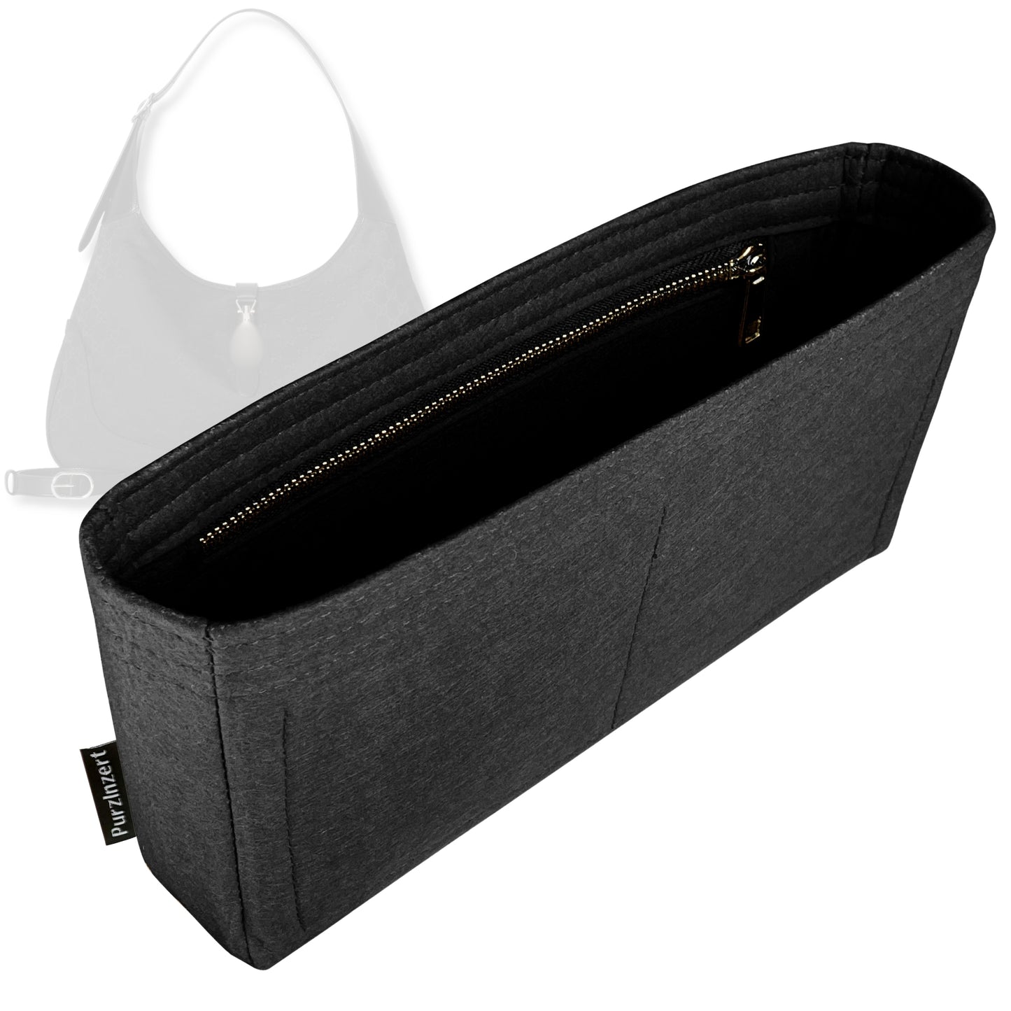 Bag Insert for (Gucci, Jackie 1961 Large) Organizer Tote Purse Organiser Liner Shaper [Premium Felt Material]