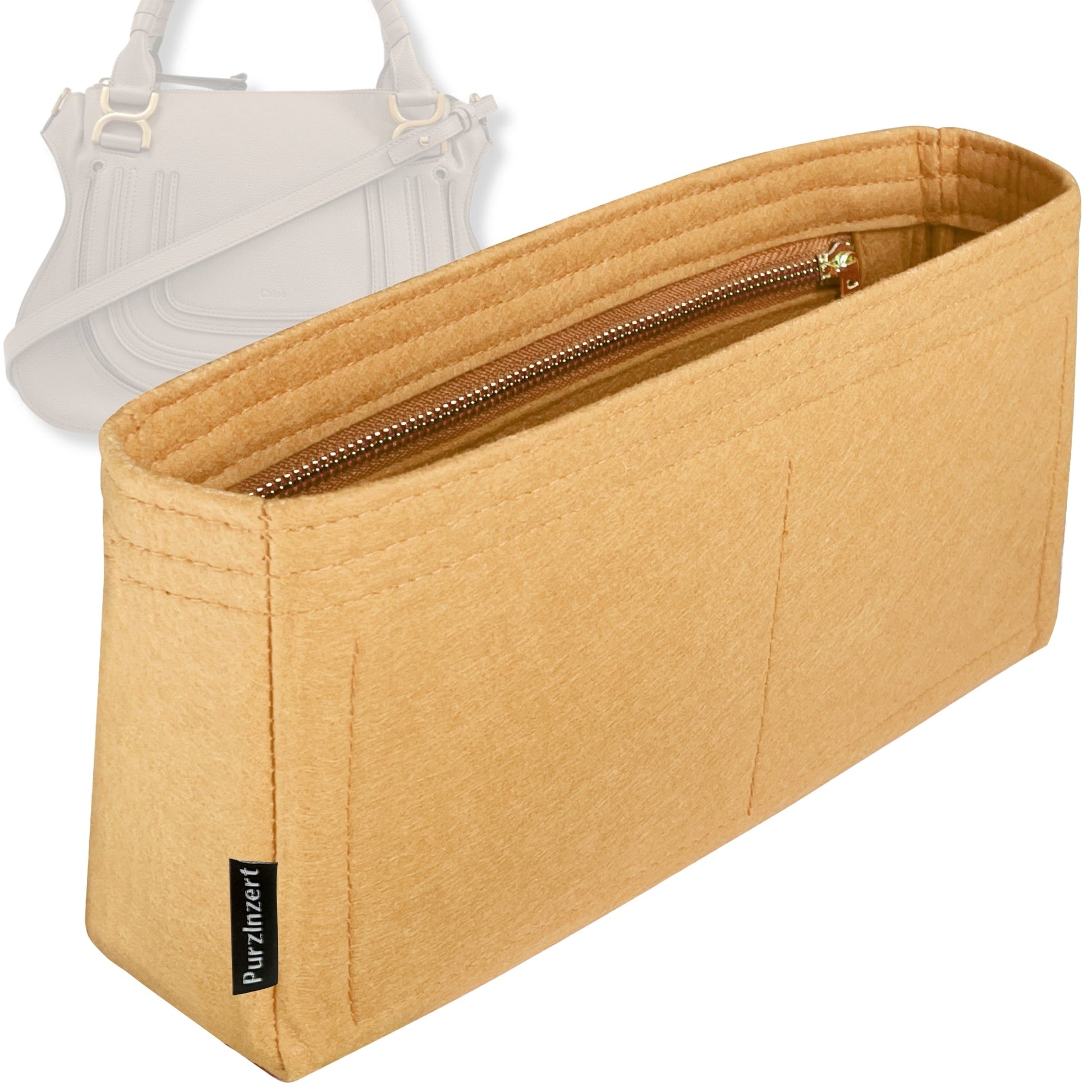 Bag Insert for (Chloe, Medium Marcie) Organizer Tote Purse Organiser Liner Shaper [Premium Felt Material]