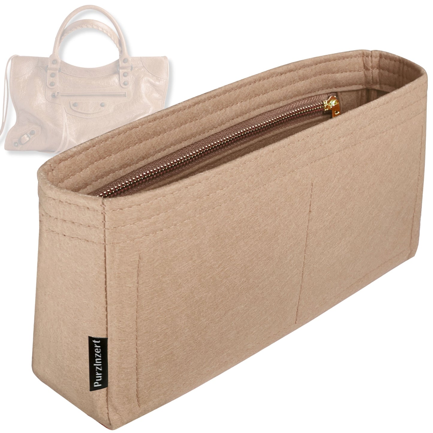 Bag Insert for (Balenciaga, Le City Mini) Organizer Tote Purse Organiser Liner Shaper [Premium Felt Material]