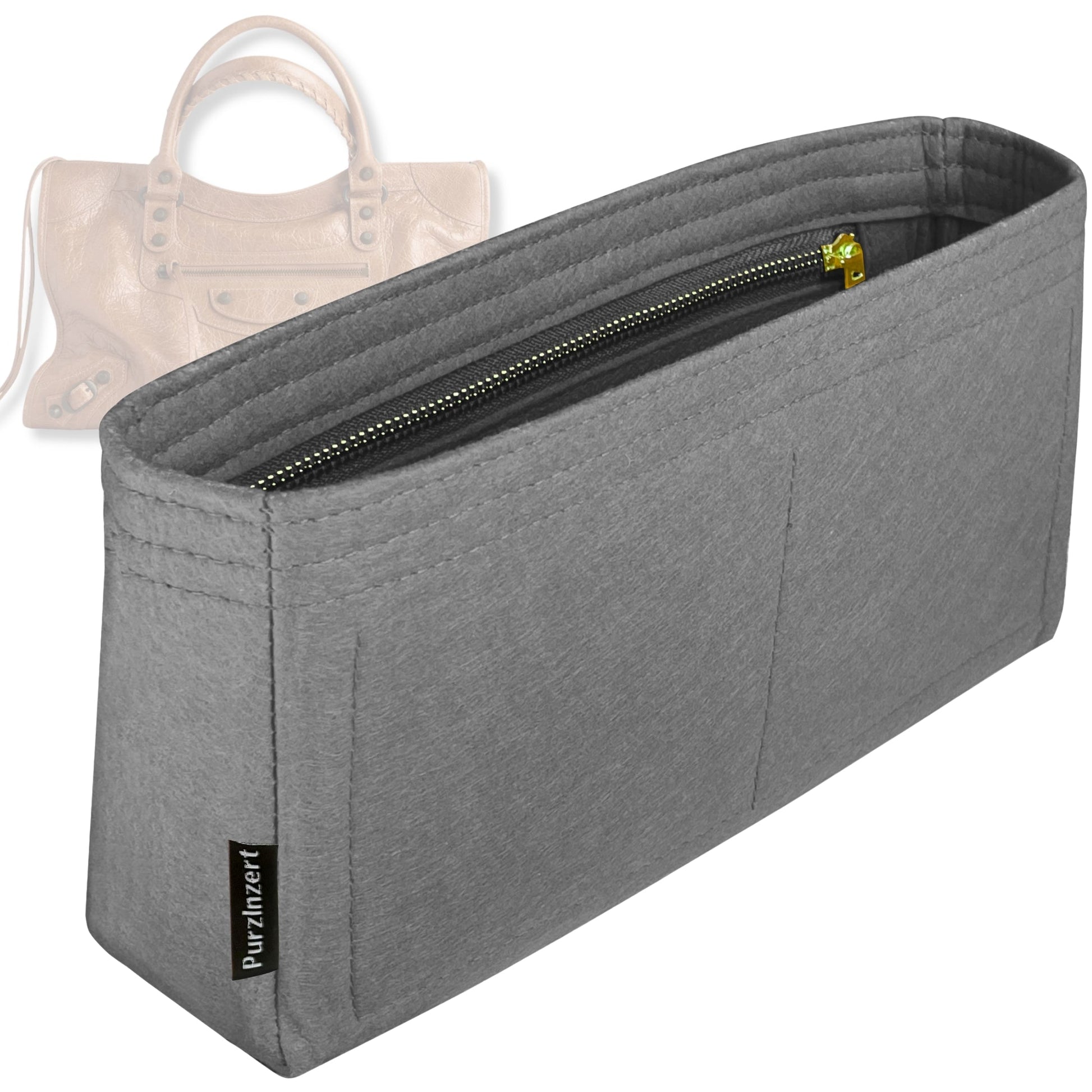 Bag Insert for (Balenciaga, Le City Small) Organizer Tote Purse Organiser Liner Shaper [Premium Felt Material]