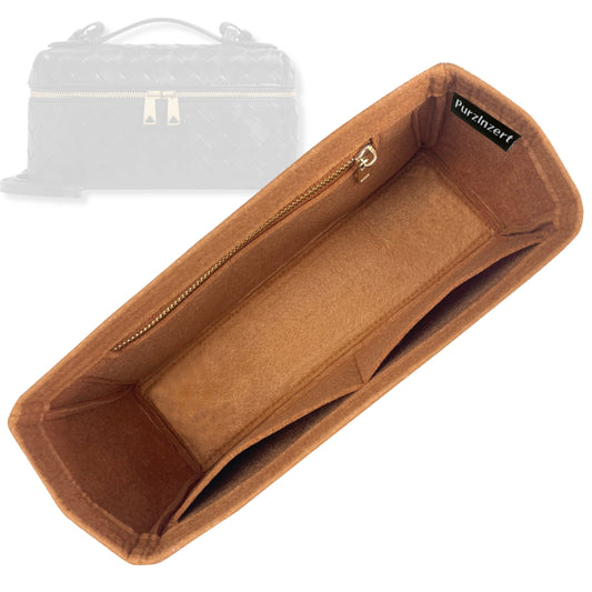 Bag Insert for (Bottega Veneta, Bang Bang Vanity Case) Organizer Tote Purse Organiser Liner Shaper [Premium Felt Material]