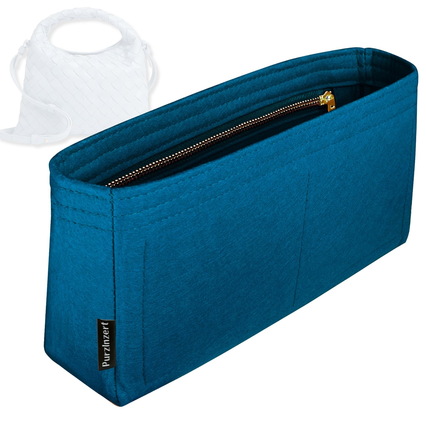 Bag Insert for (Bottega Veneta, BV Hop Mini) Organizer Tote Purse Organiser Liner Shaper [Premium Felt Material]